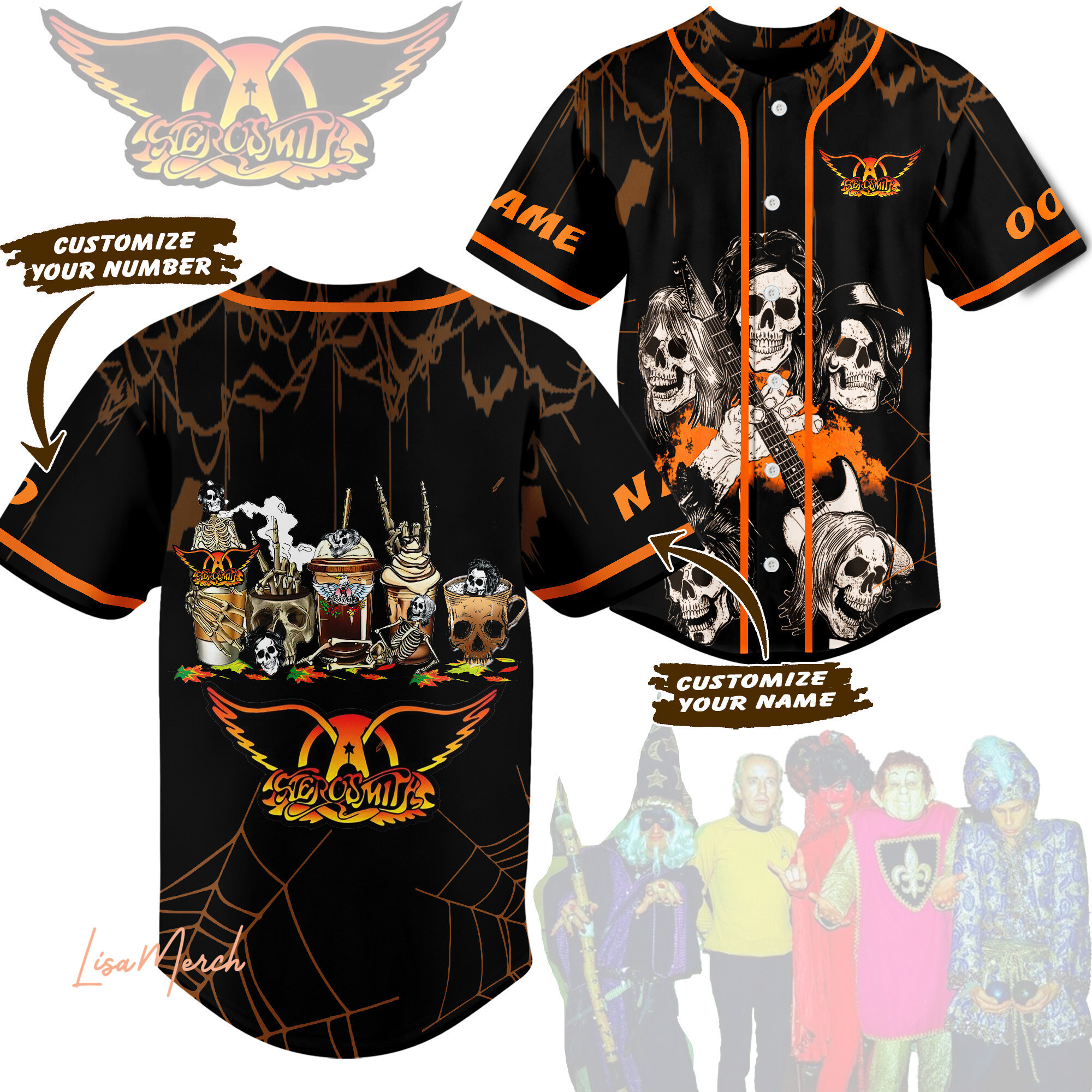 Aerosmith Baseball Jersey For Fans