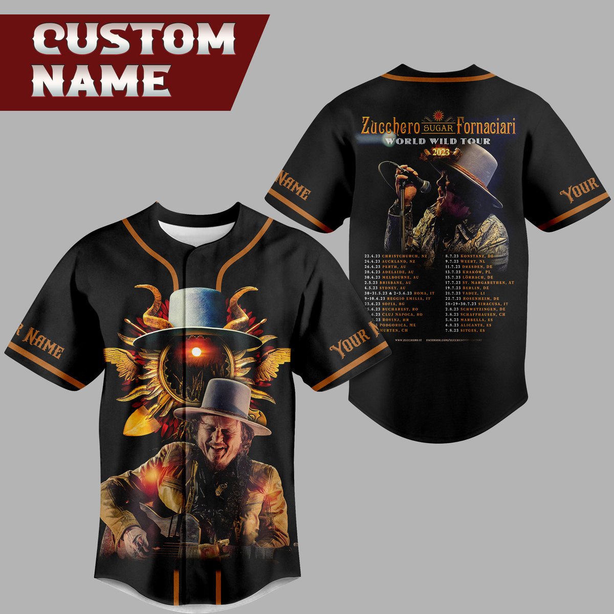 Zucchero Fornaciari Baseball Jersey For Fans