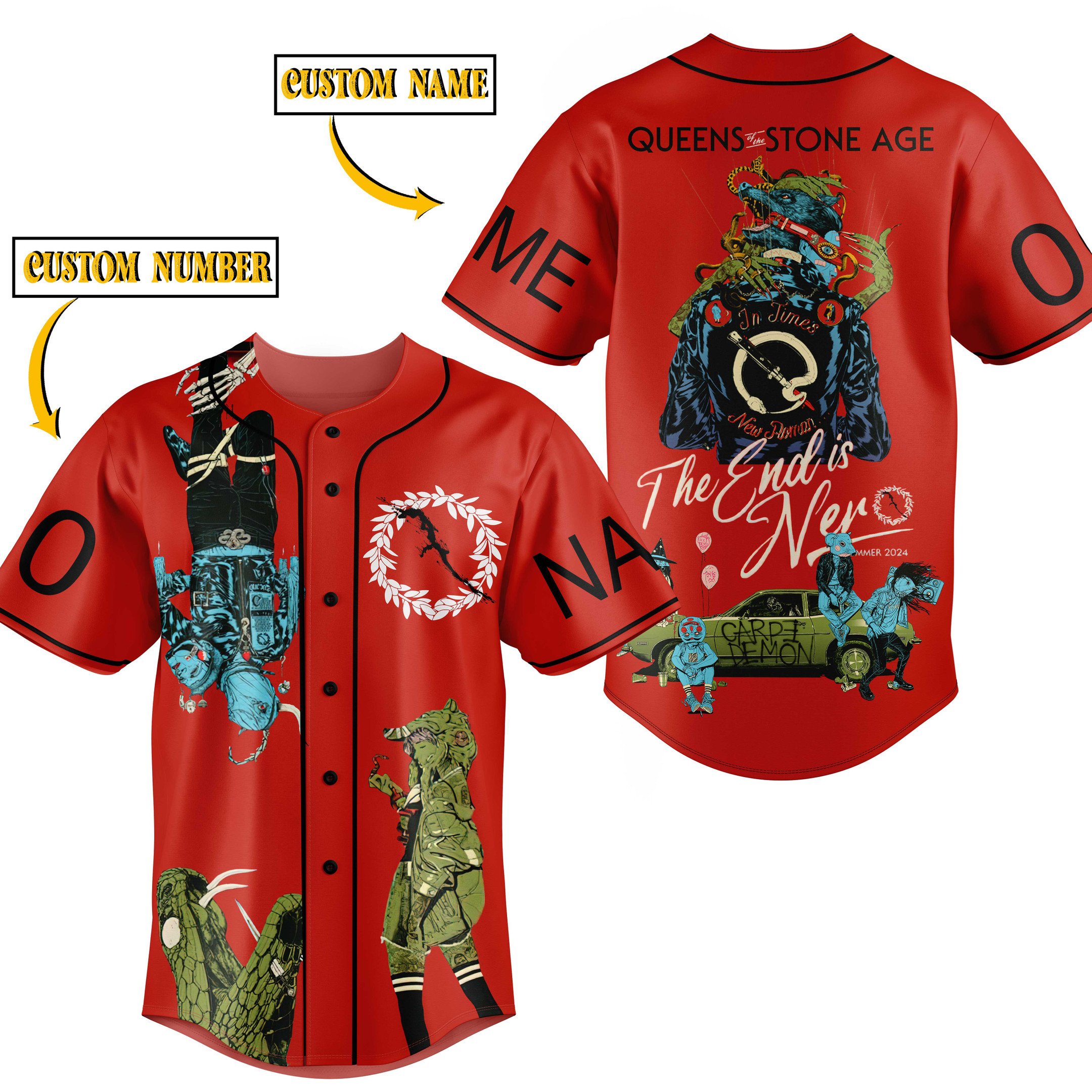 Queens Of The Stone Age Baseball Jersey For Fans