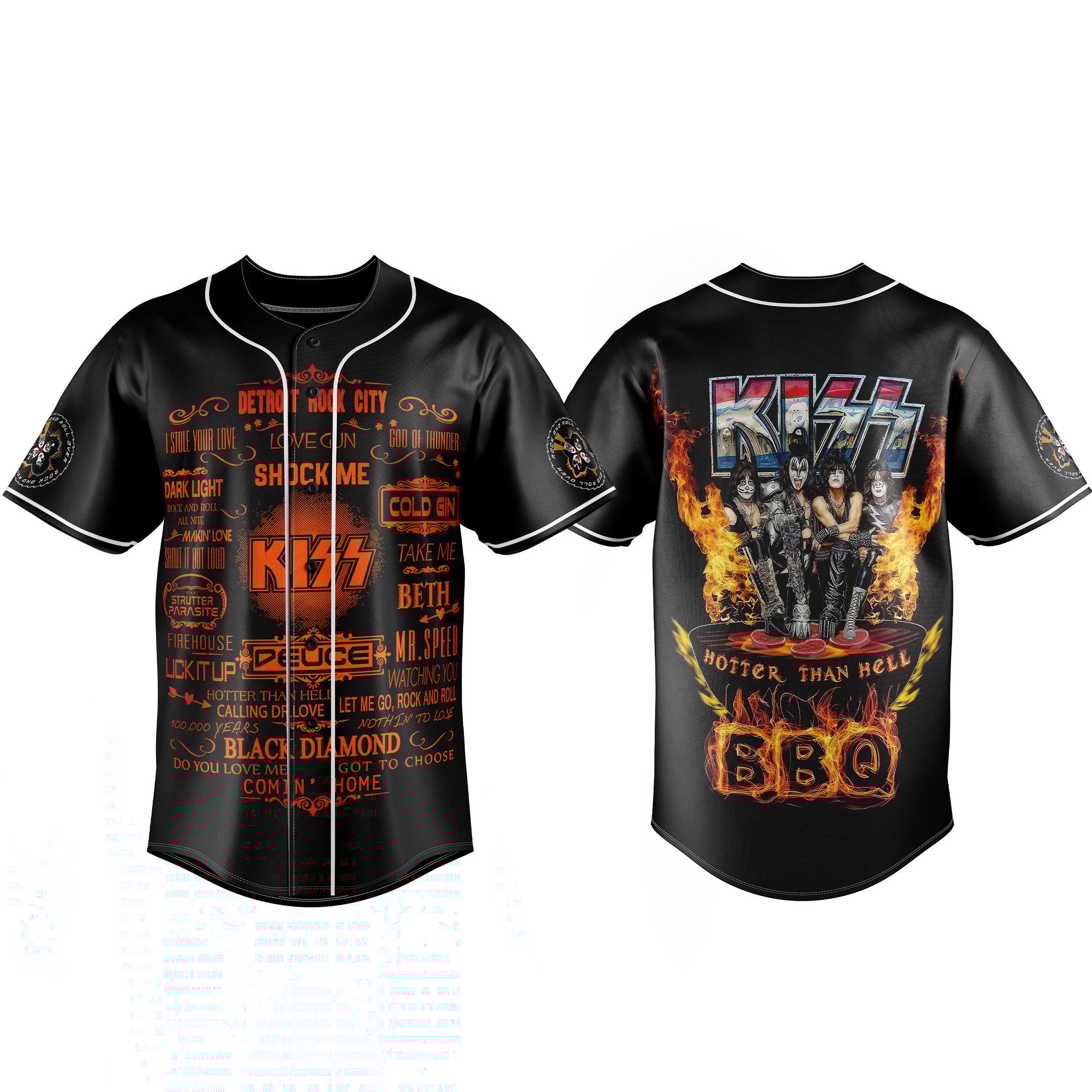 Kiss Baseball Jersey For Fans