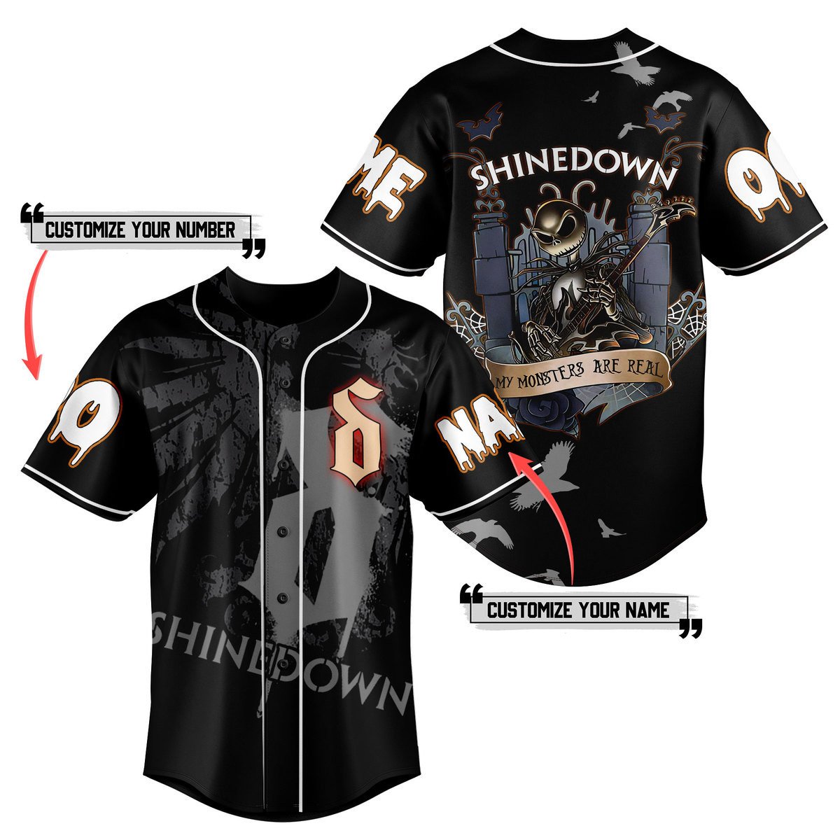 Shinedown Baseball Jersey For Fans