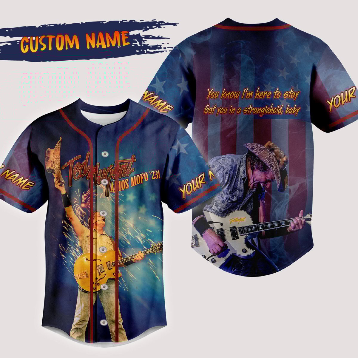 Ted Nugent Baseball Jersey For Fans