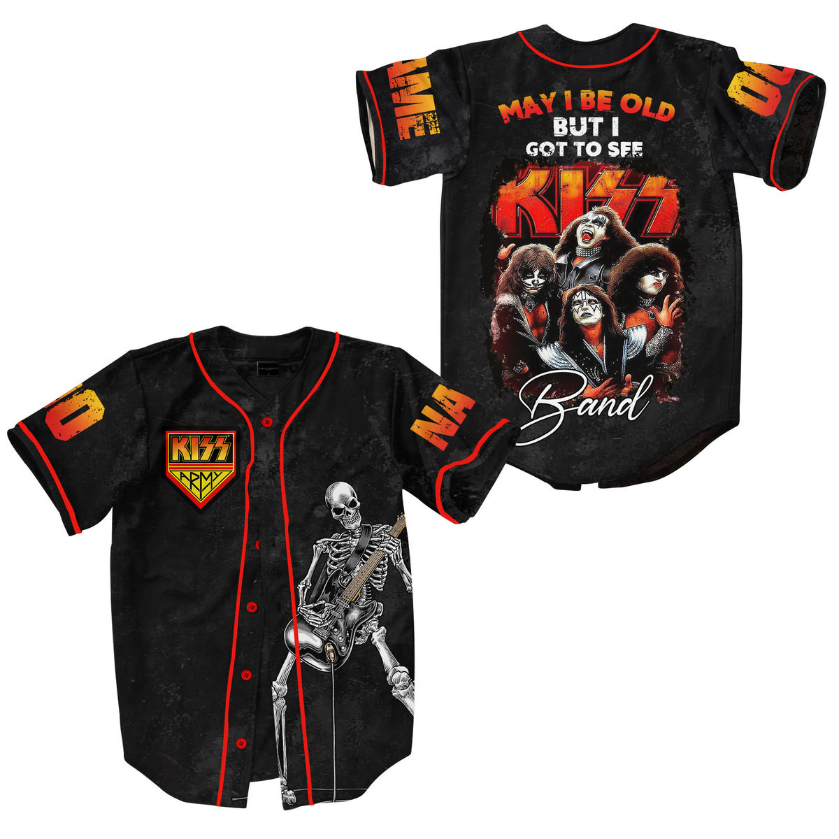 Kiss Baseball Jersey For Fans