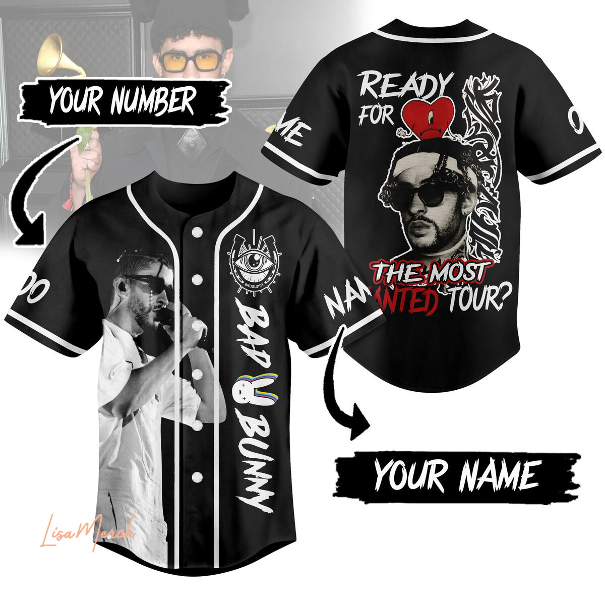 Bad Bunny Baseball Jersey For Fans