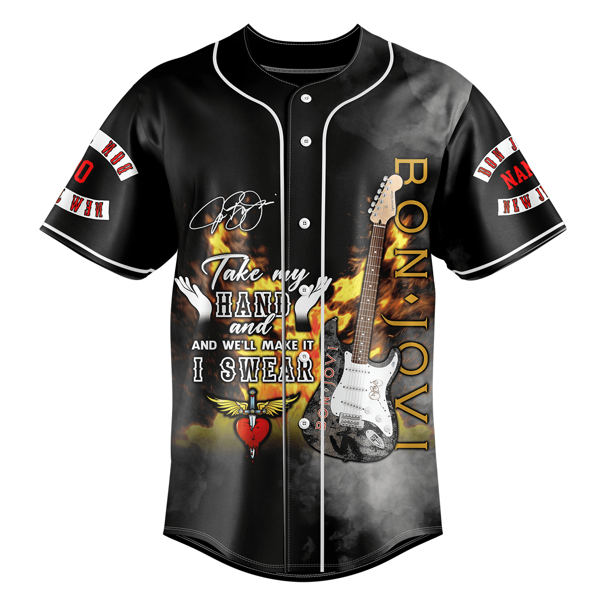 Bon Jovi Baseball Jersey For Fans