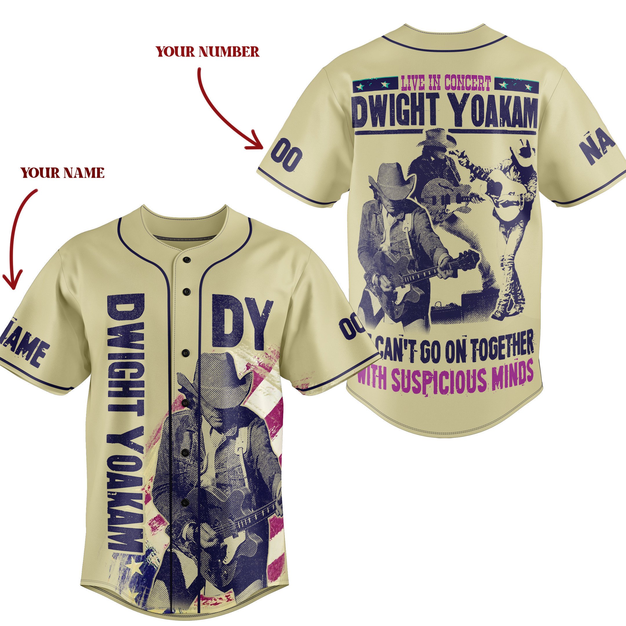 Dwight Yoakam Baseball Jersey For Fans