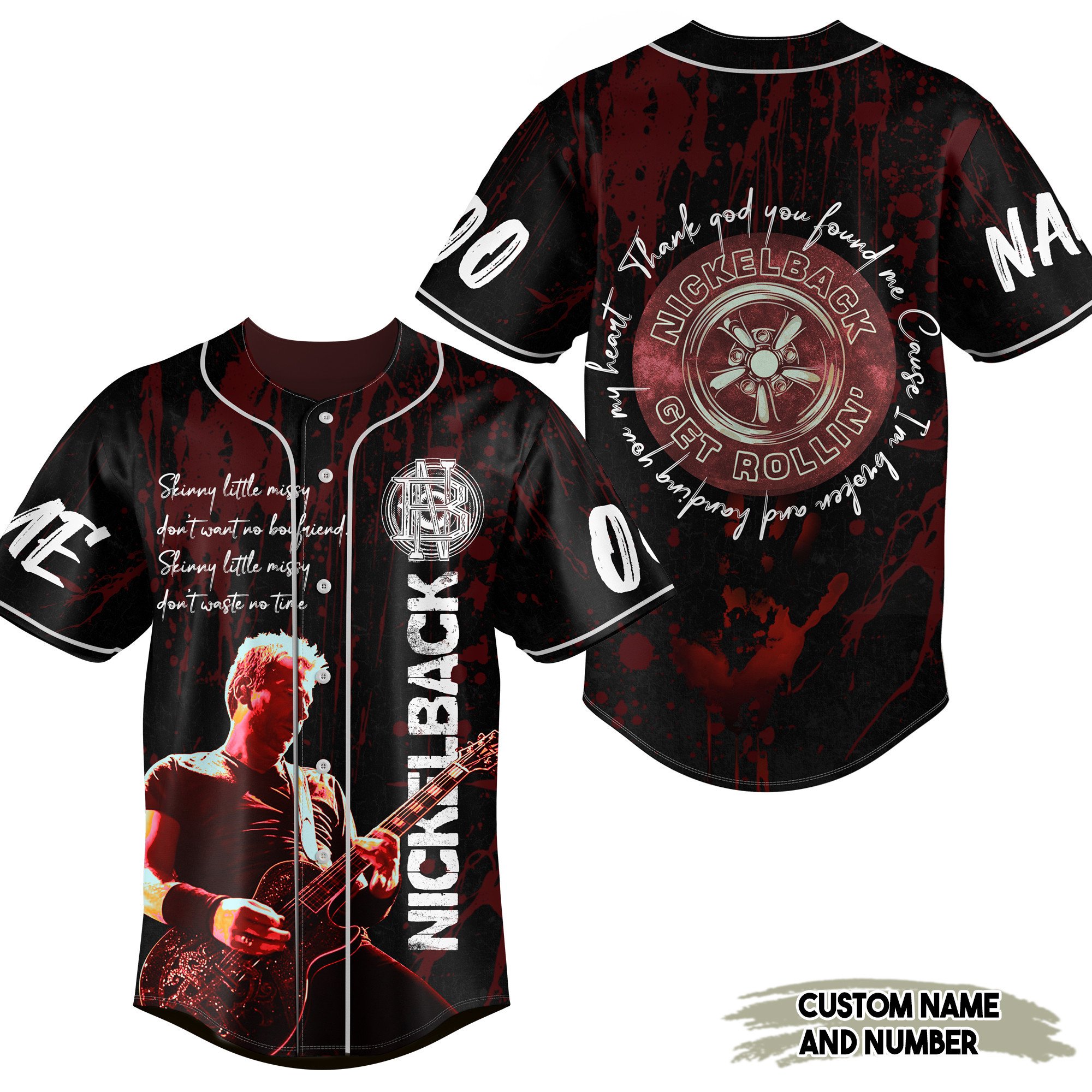 Nickelback Baseball Jersey For Fans