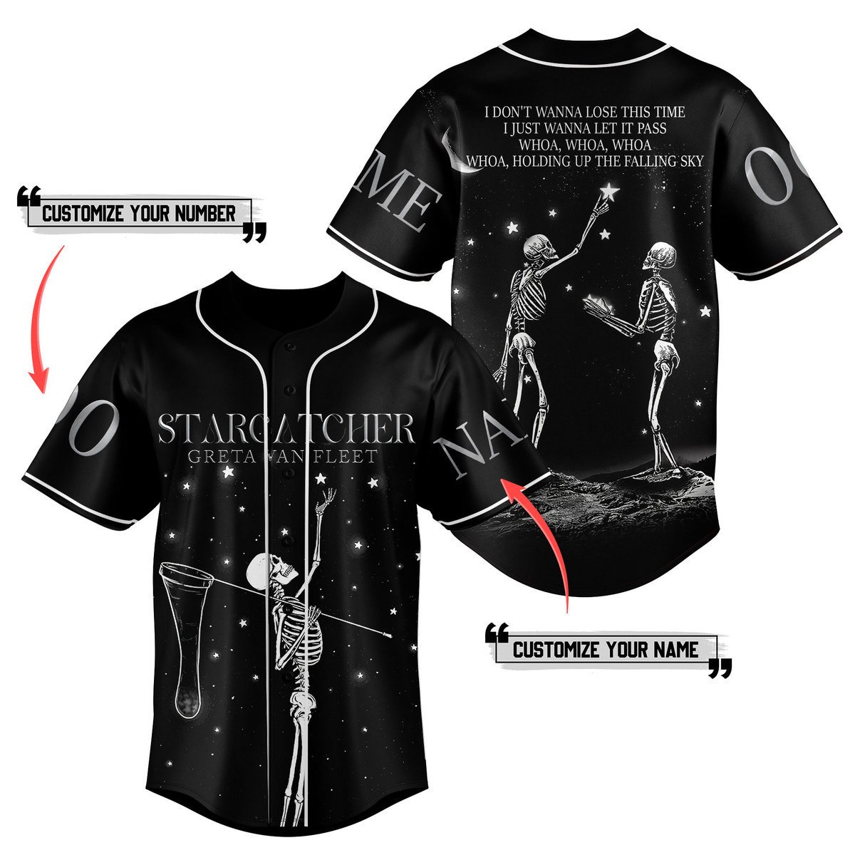Starcatcher Greta Van Fleet Baseball Jersey For Fans