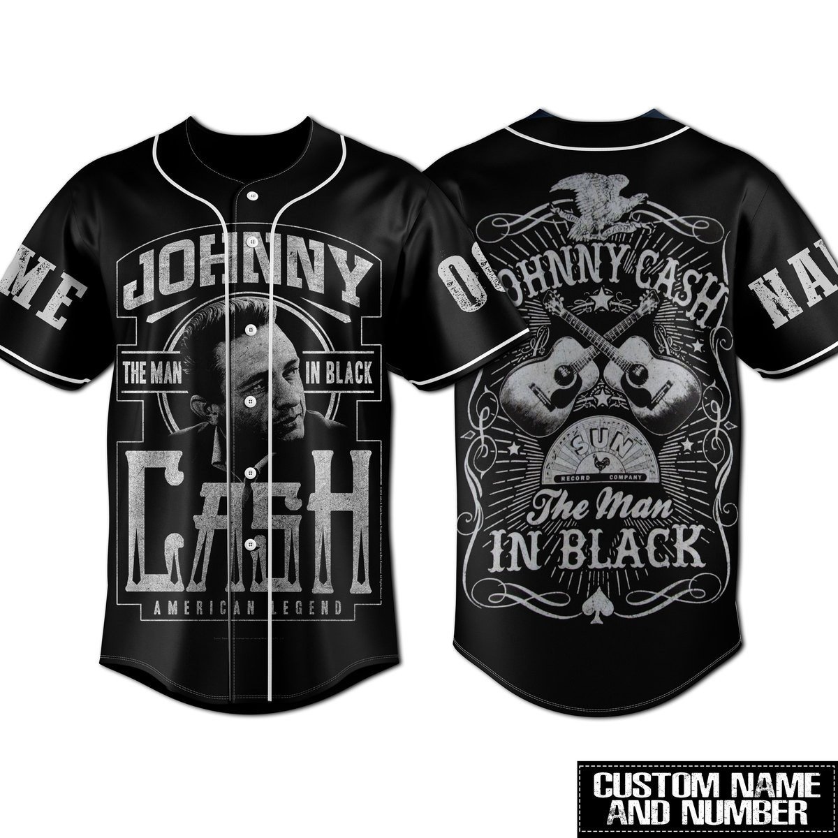 Johnny Cash Baseball Jersey For Fans
