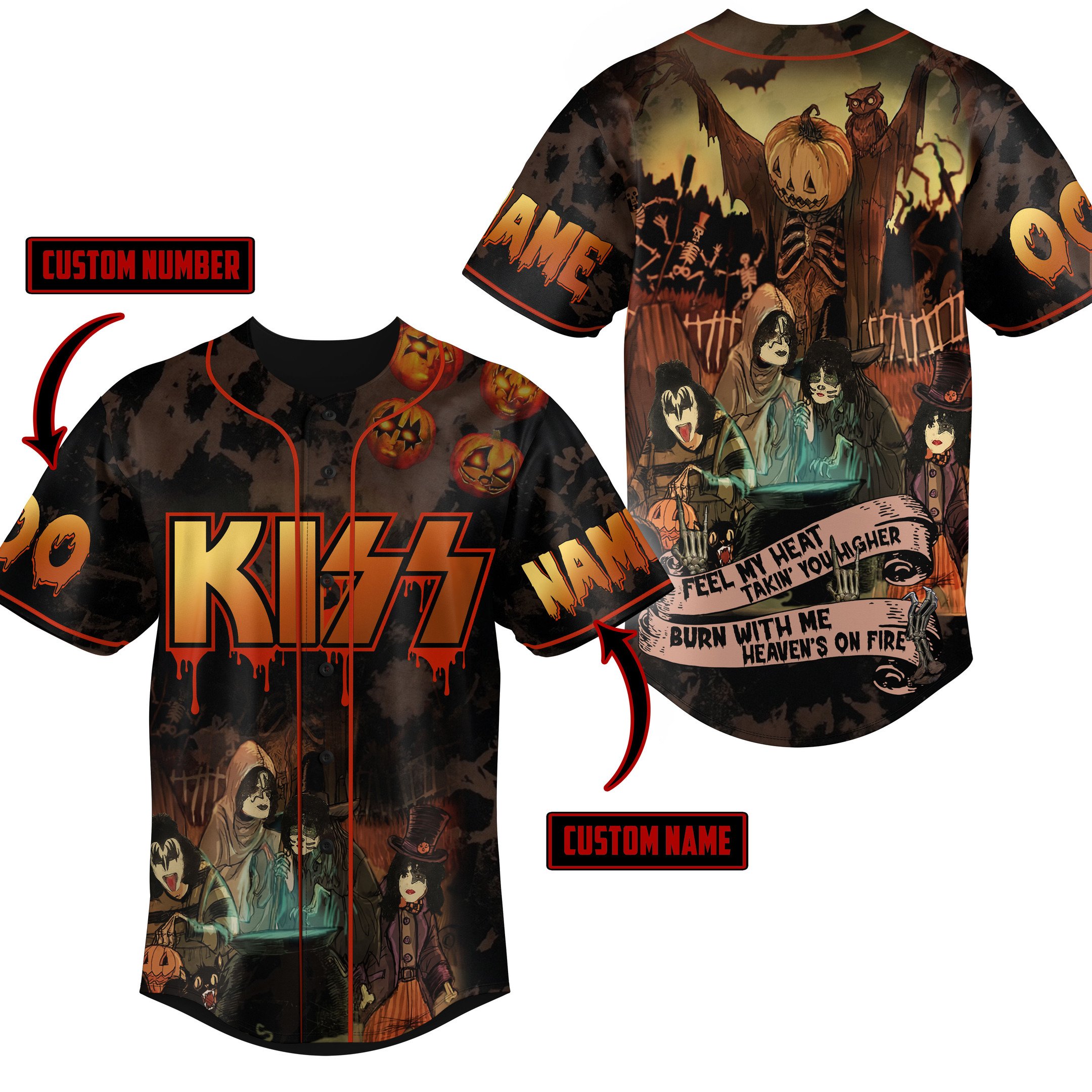 Kiss Baseball Jersey For Fans