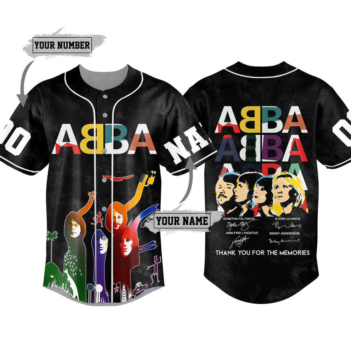 Doldams Thank You For The Memories Abba Baseball Jersey For Fans