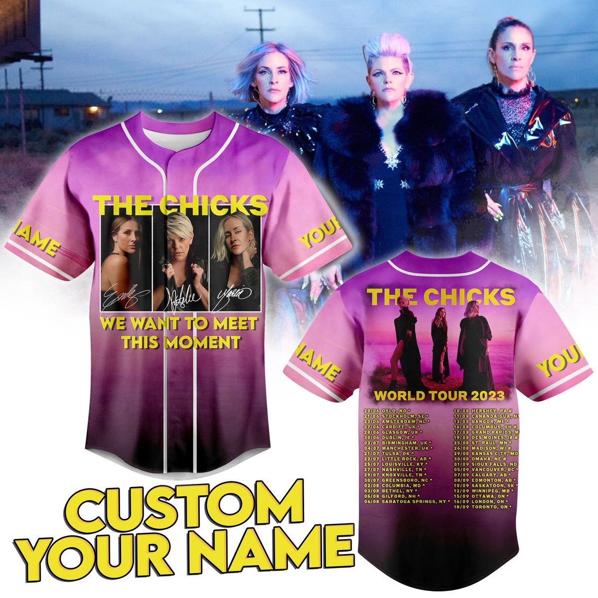 Dixie Chicks Baseball Jersey For Fans