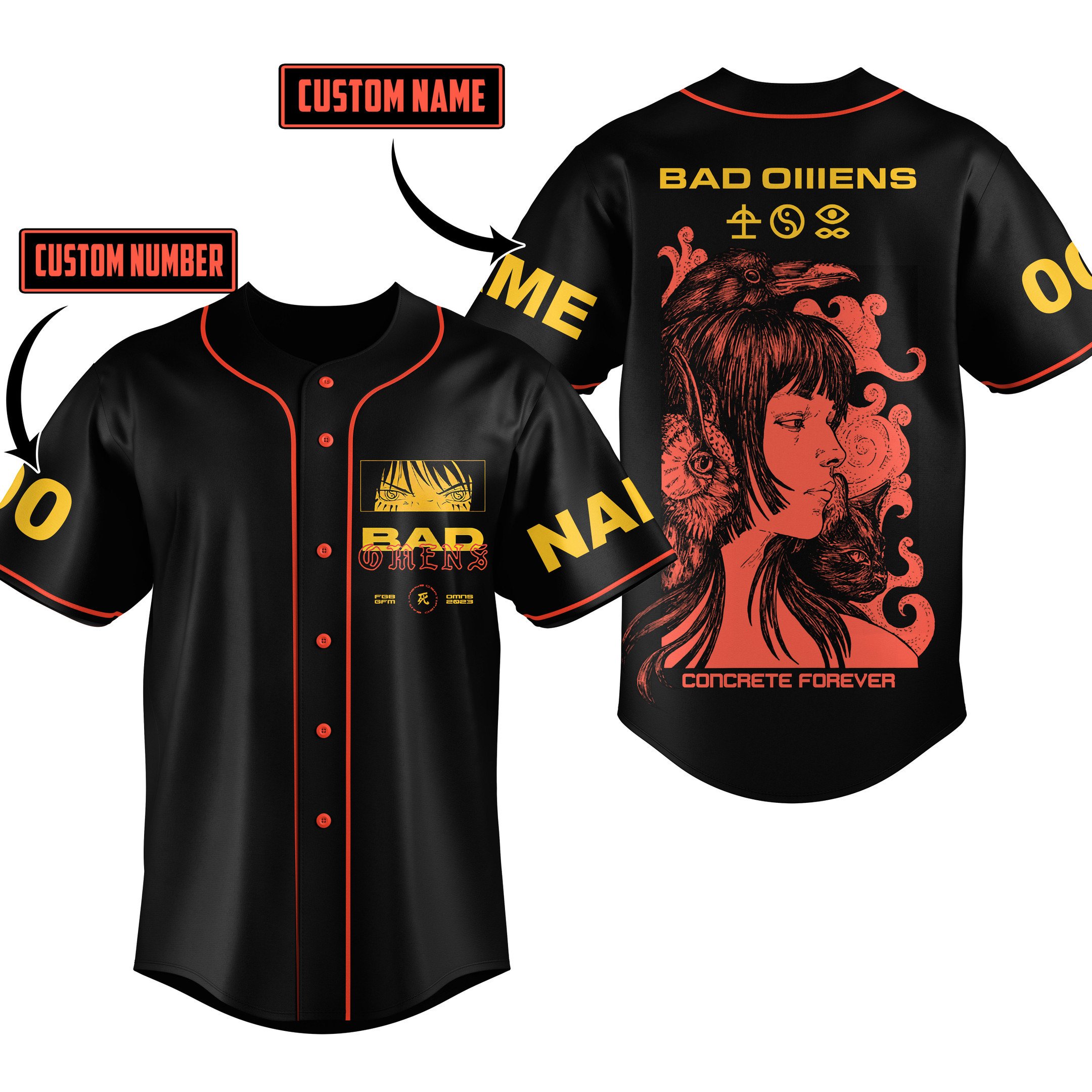 Bad Omens Baseball Jersey For Fans