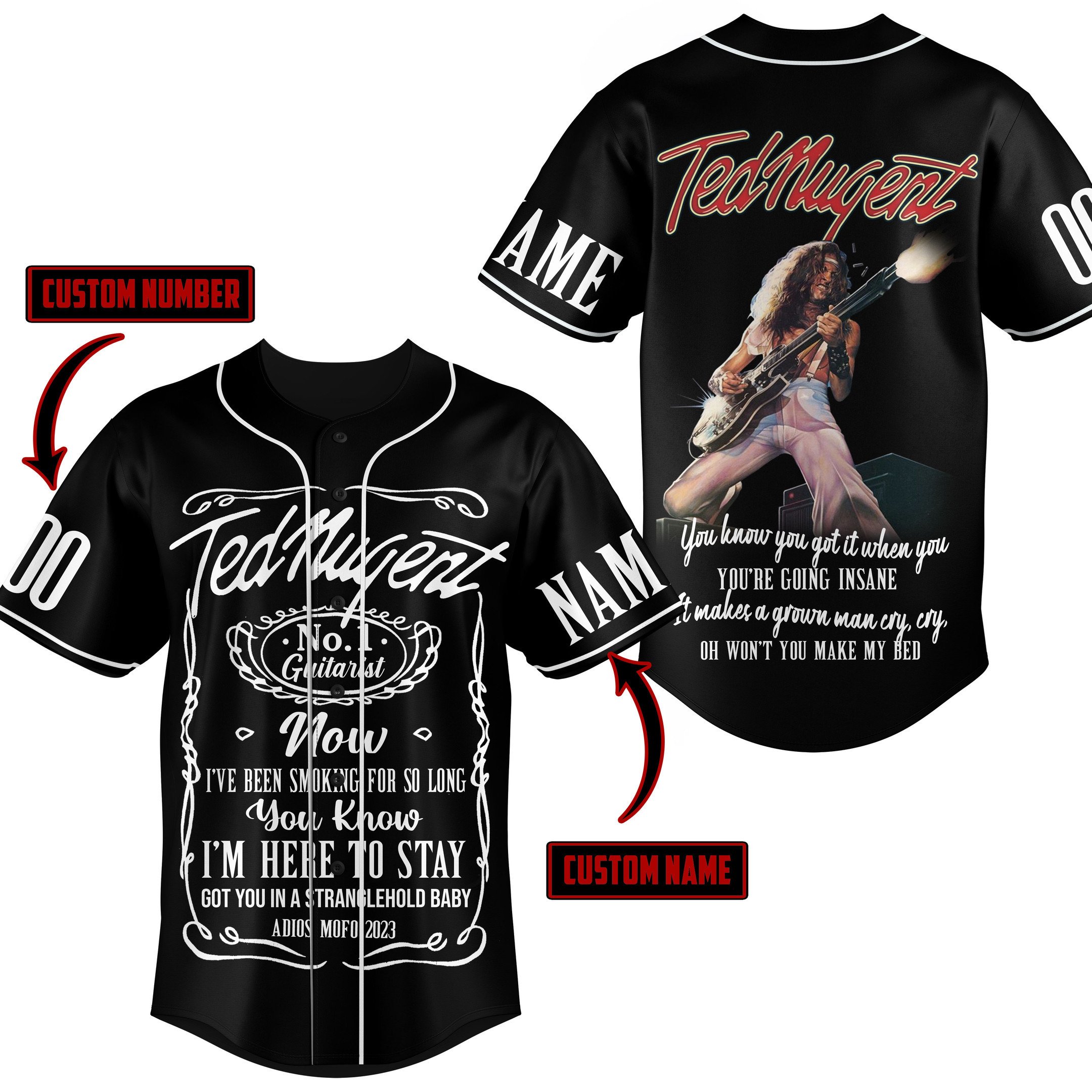 Ted Nugent Baseball Jersey For Fans