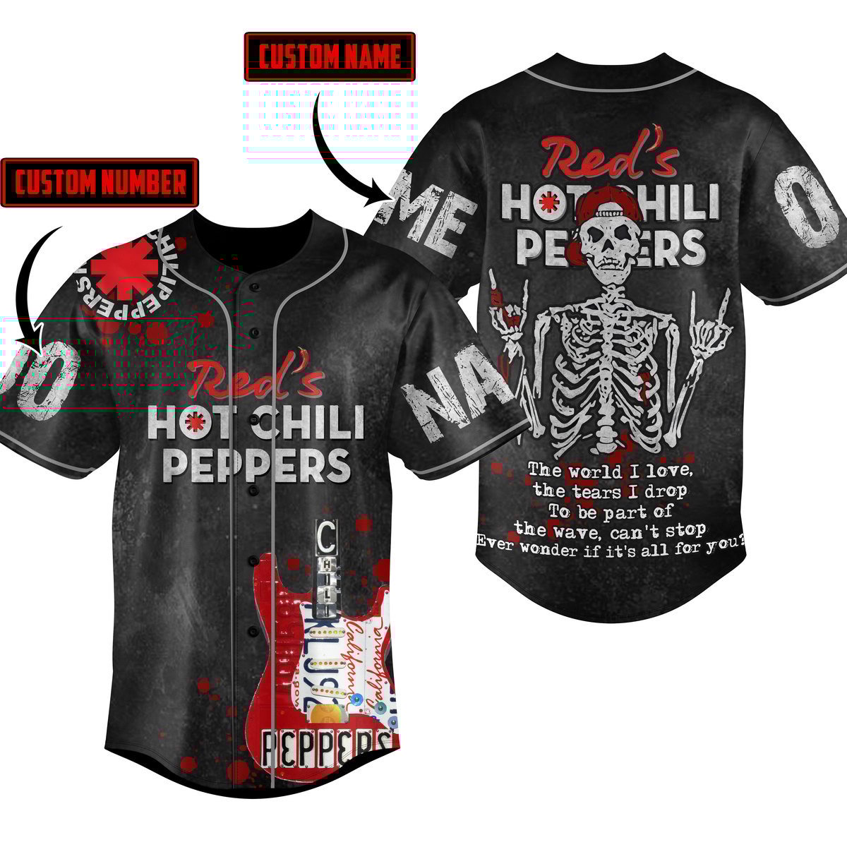Red Hot Chili Peppers Baseball Jersey For Fans