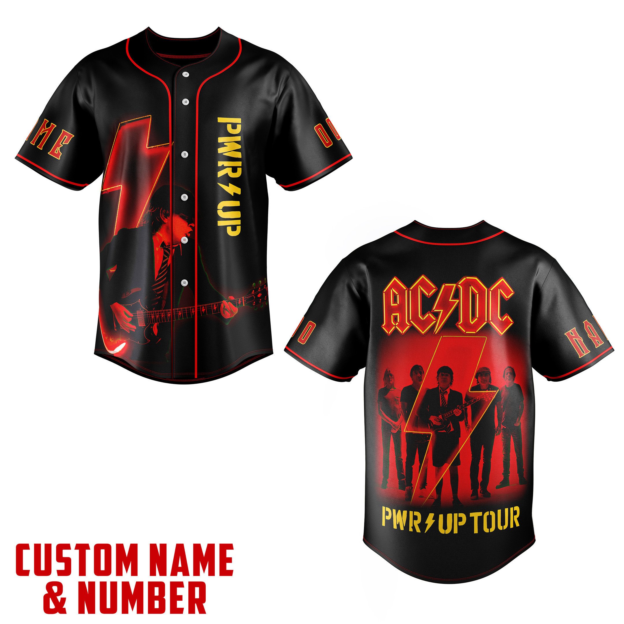 Ac/Dc Baseball Jersey For Fans
