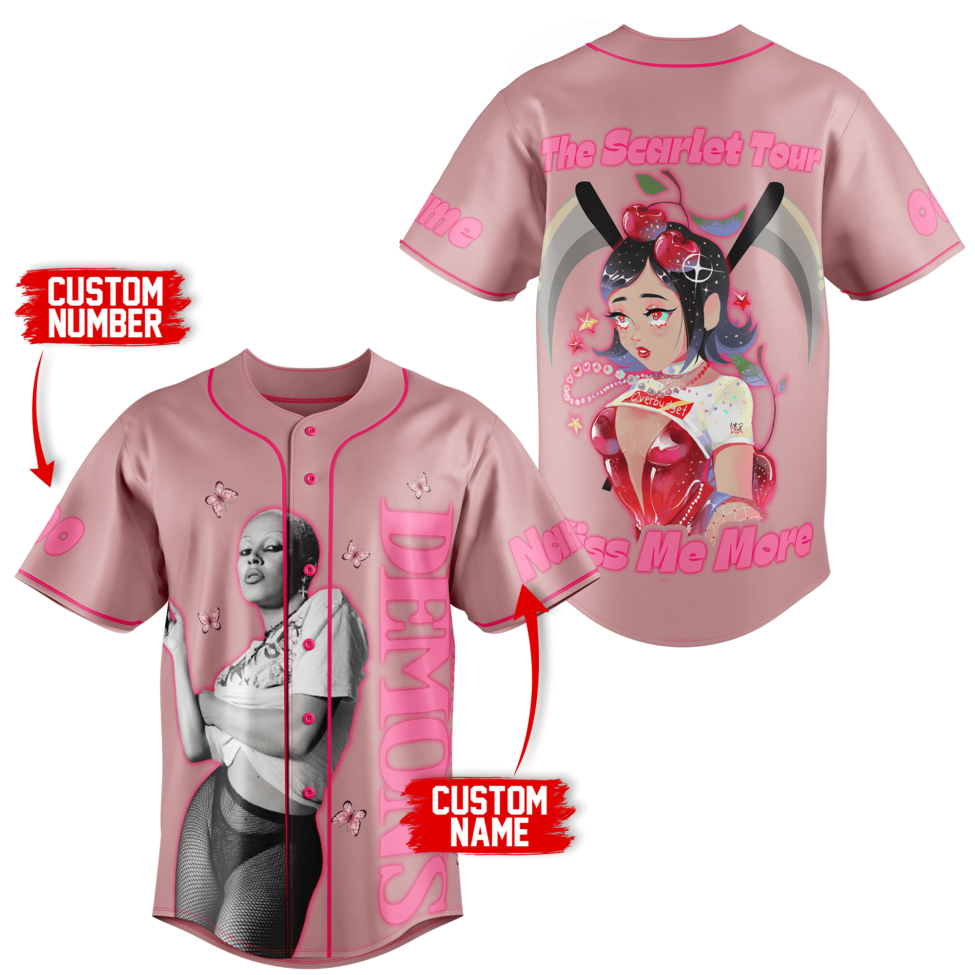 Demons The Scarlet Tour Baseball Jersey For Fans