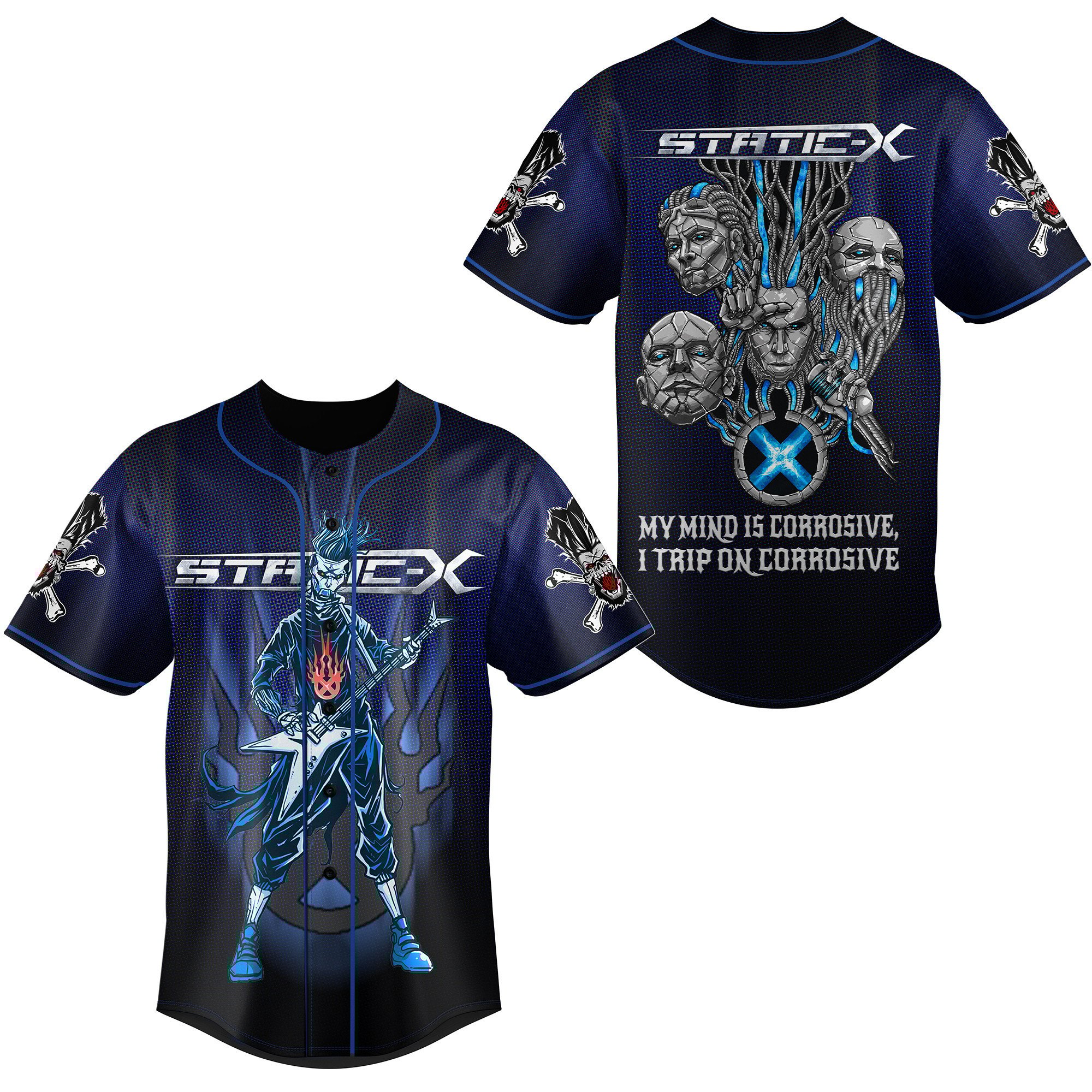 Static-X Baseball Jersey For Fans