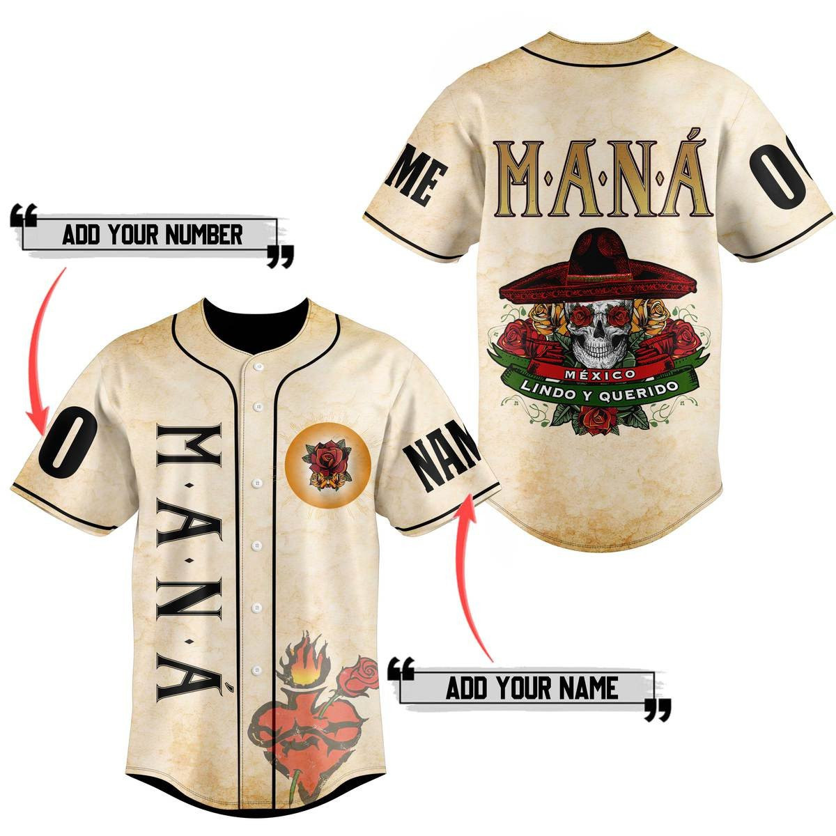 Mexico Lindo Y Querido Mana Baseball Jersey For Fans