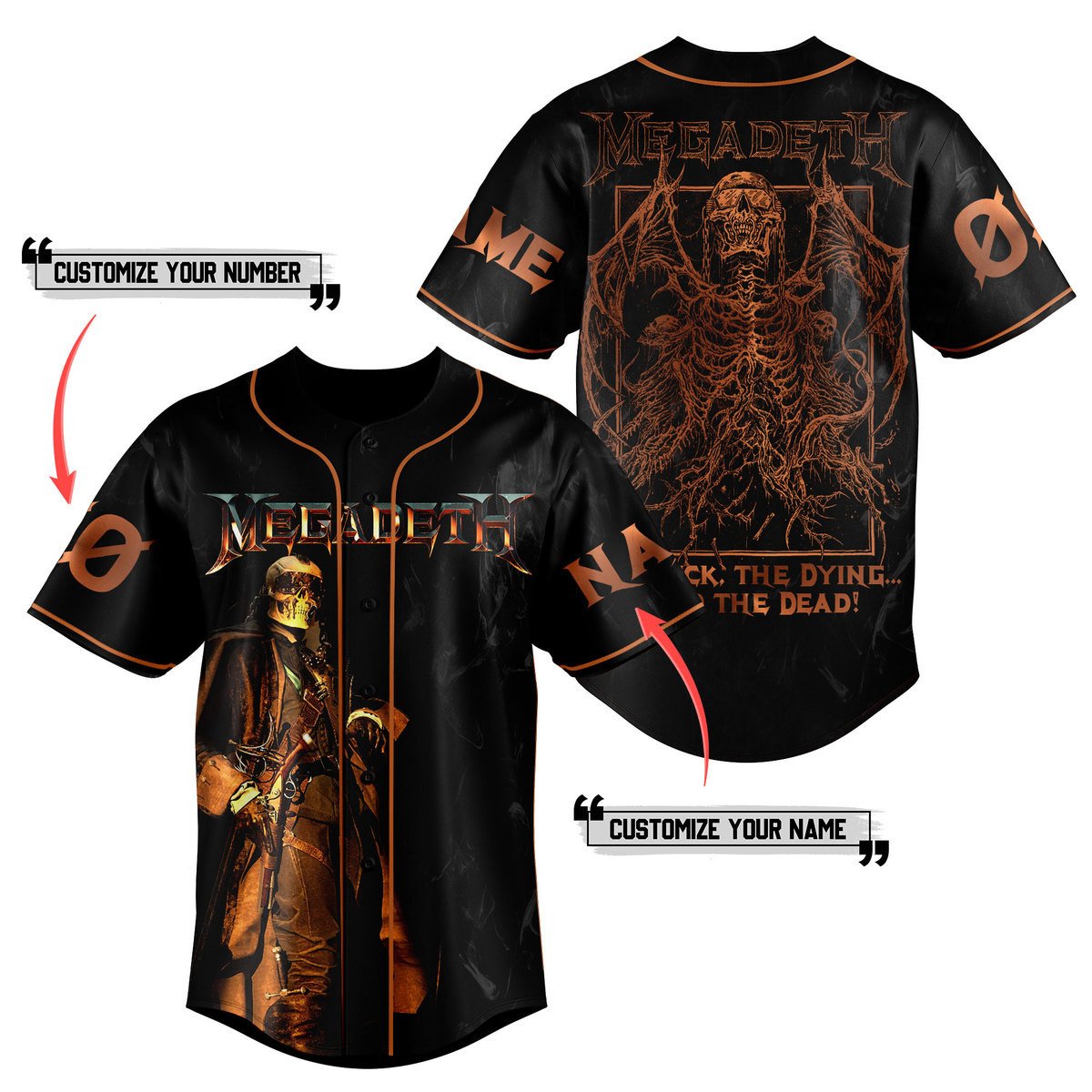 Megadeth Baseball Jersey For Fans