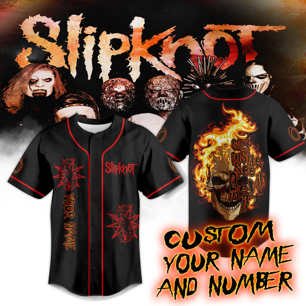Slipknot Baseball Jersey For Fans