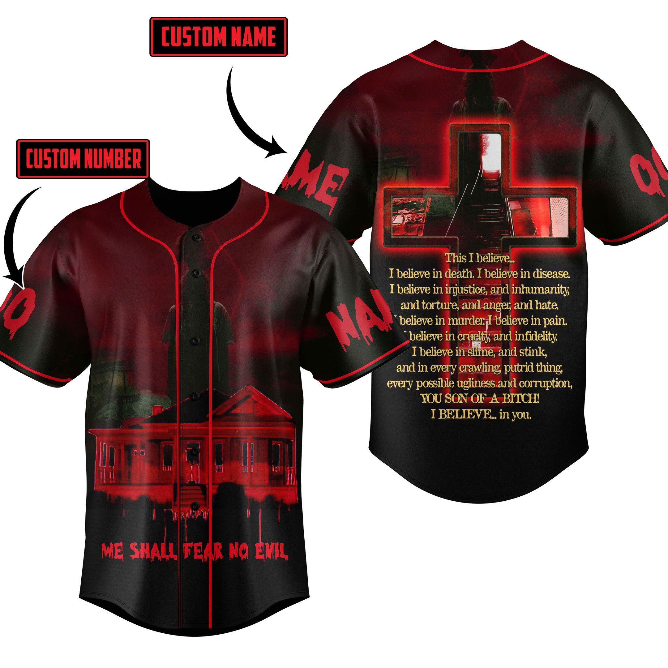 We Shall Fear No Evil Rush Garcia Baseball Jersey For Fans