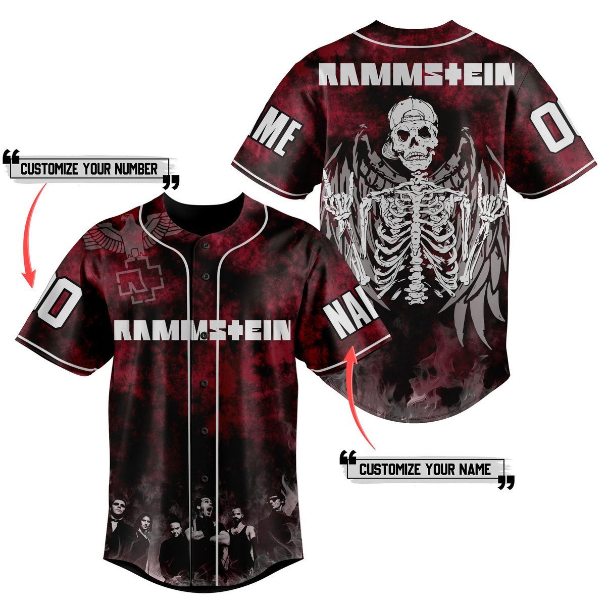 Rammstein Baseball Jersey For Fans