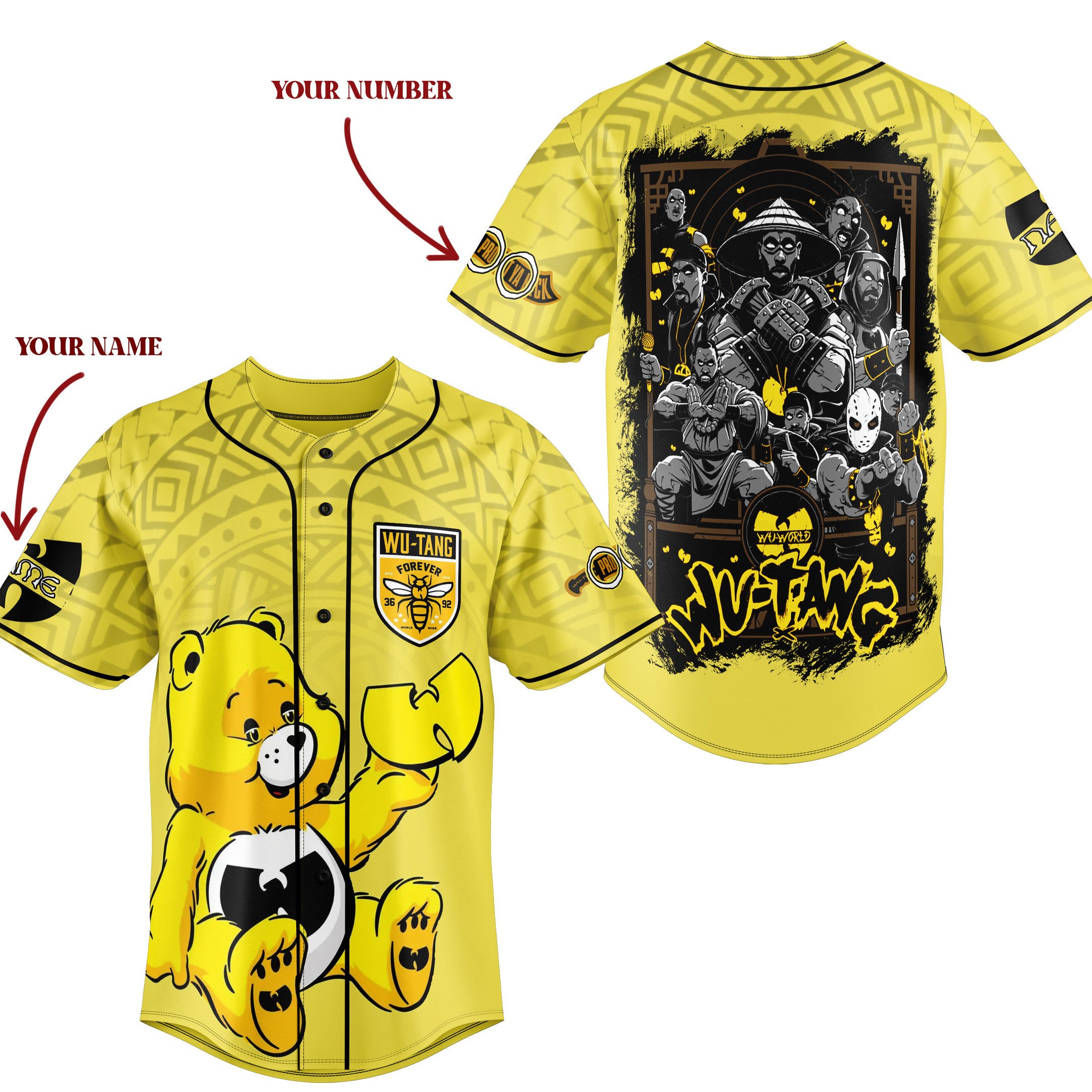 Wu Tang Clan Baseball Jersey For Fans
