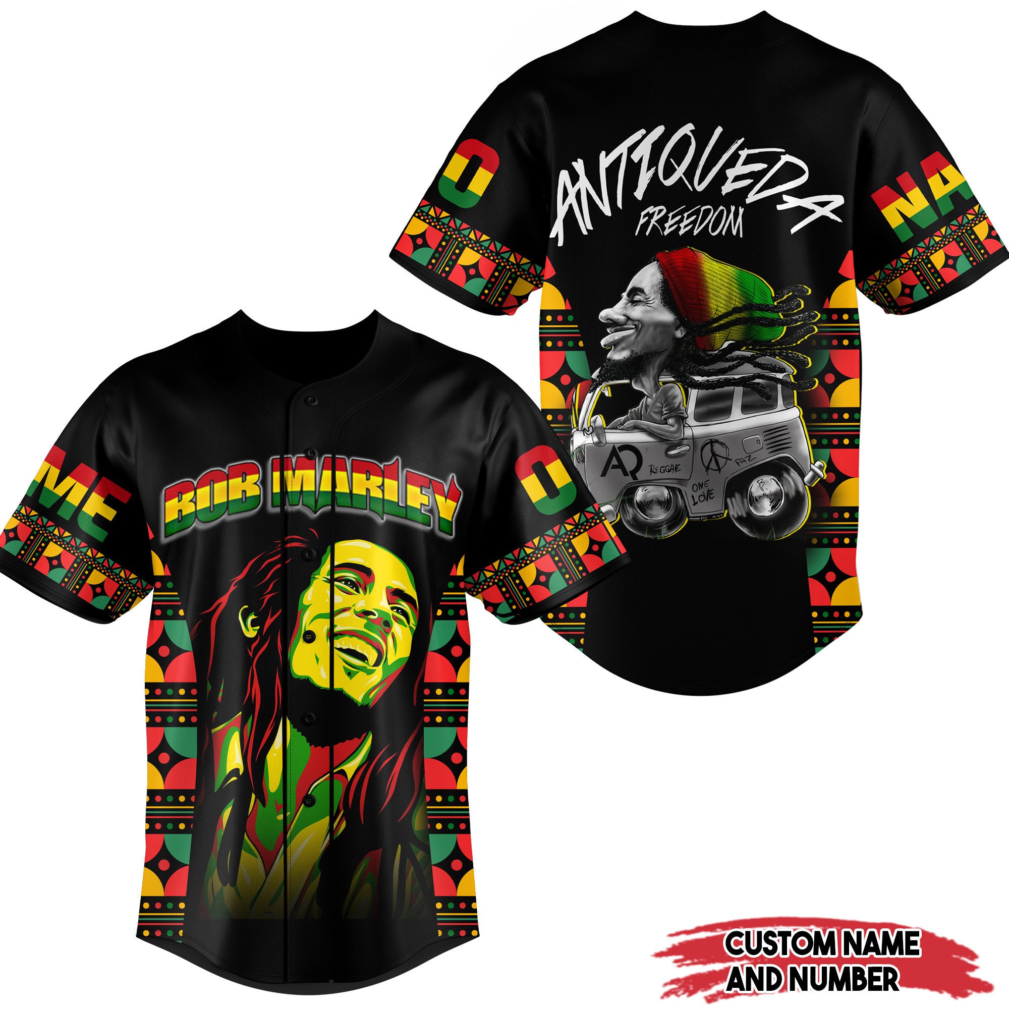 Bob Marley Baseball Jersey For Fans