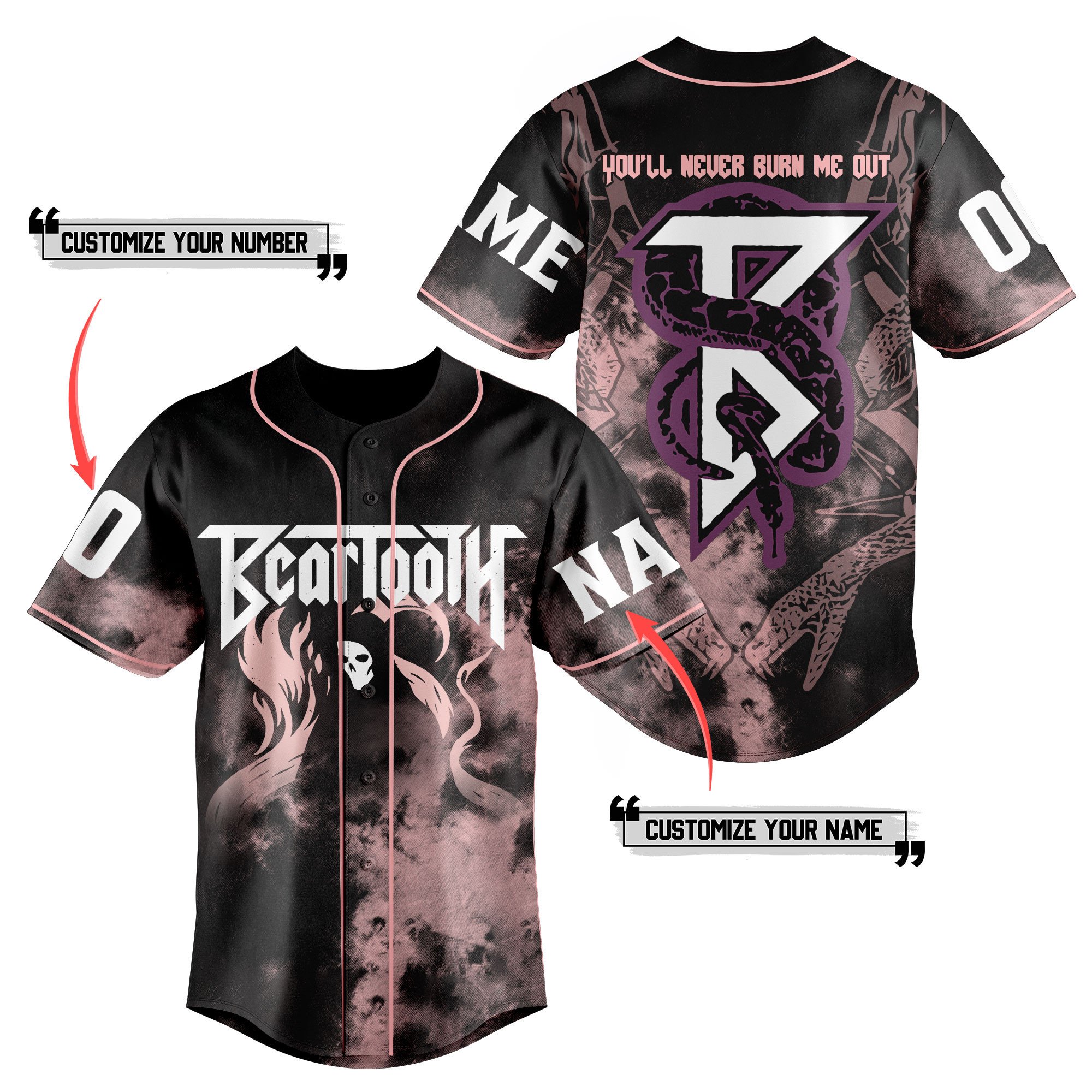 Beartooth Baseball Jersey For Fans