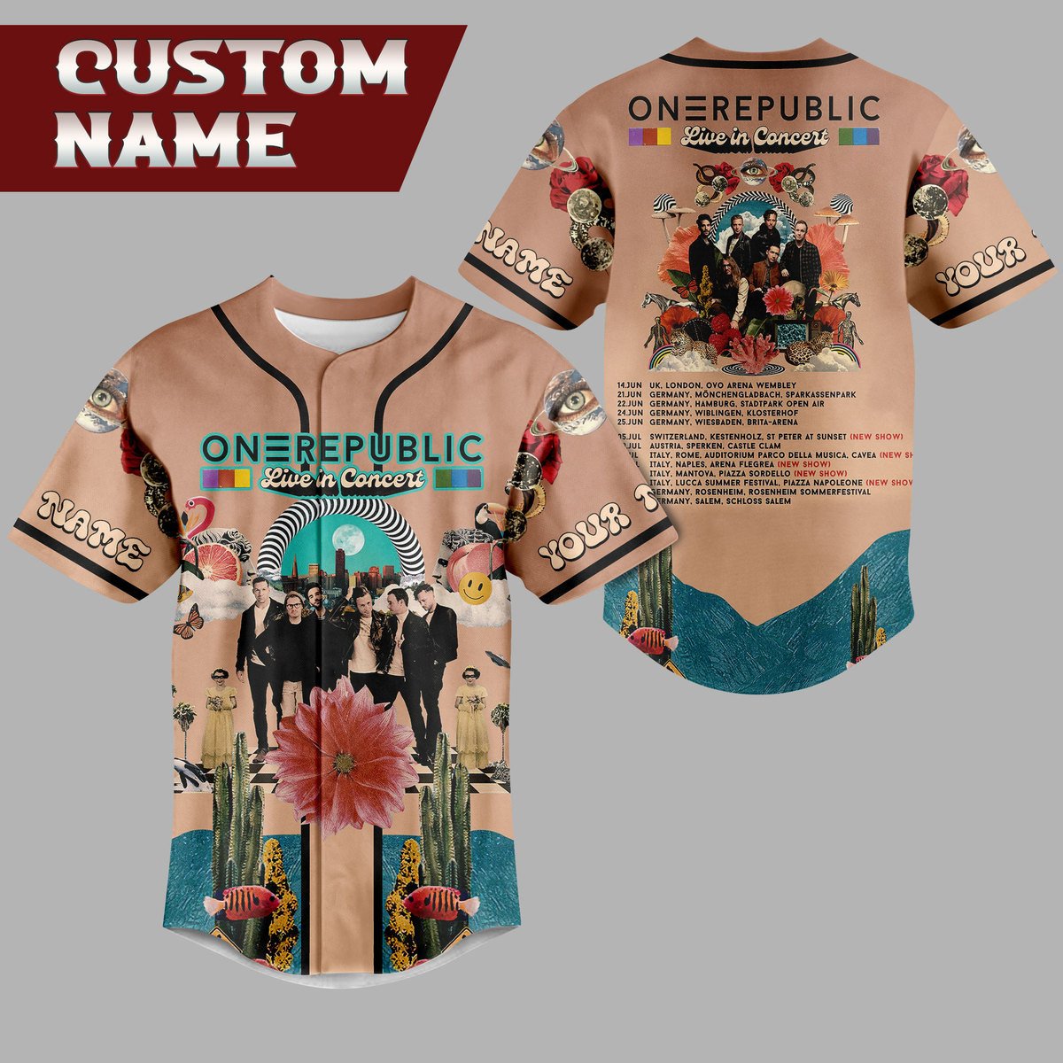 Onerepublic Baseball Jersey For Fans