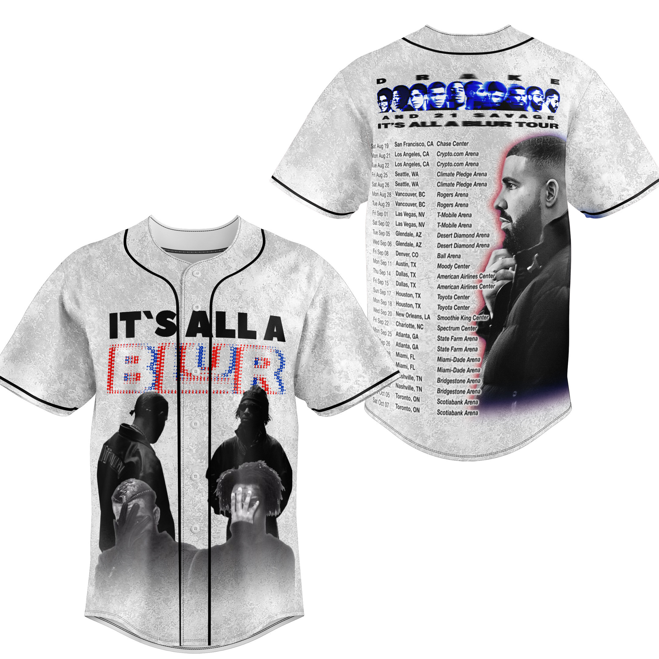 Blur Baseball Jersey For Fans