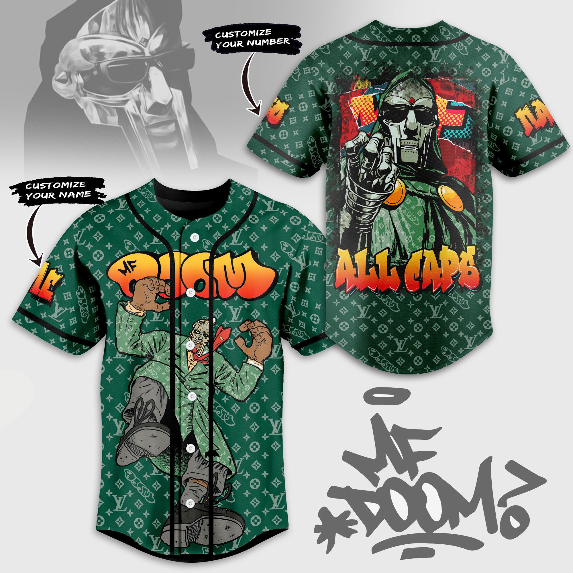 Mf Doom Baseball Jersey For Fans