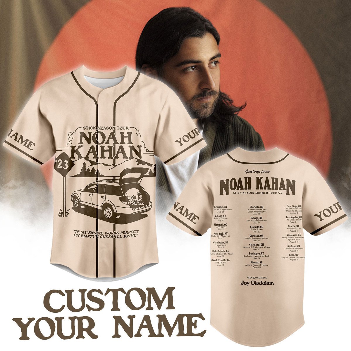 Noah Kahan Baseball Jersey For Fans