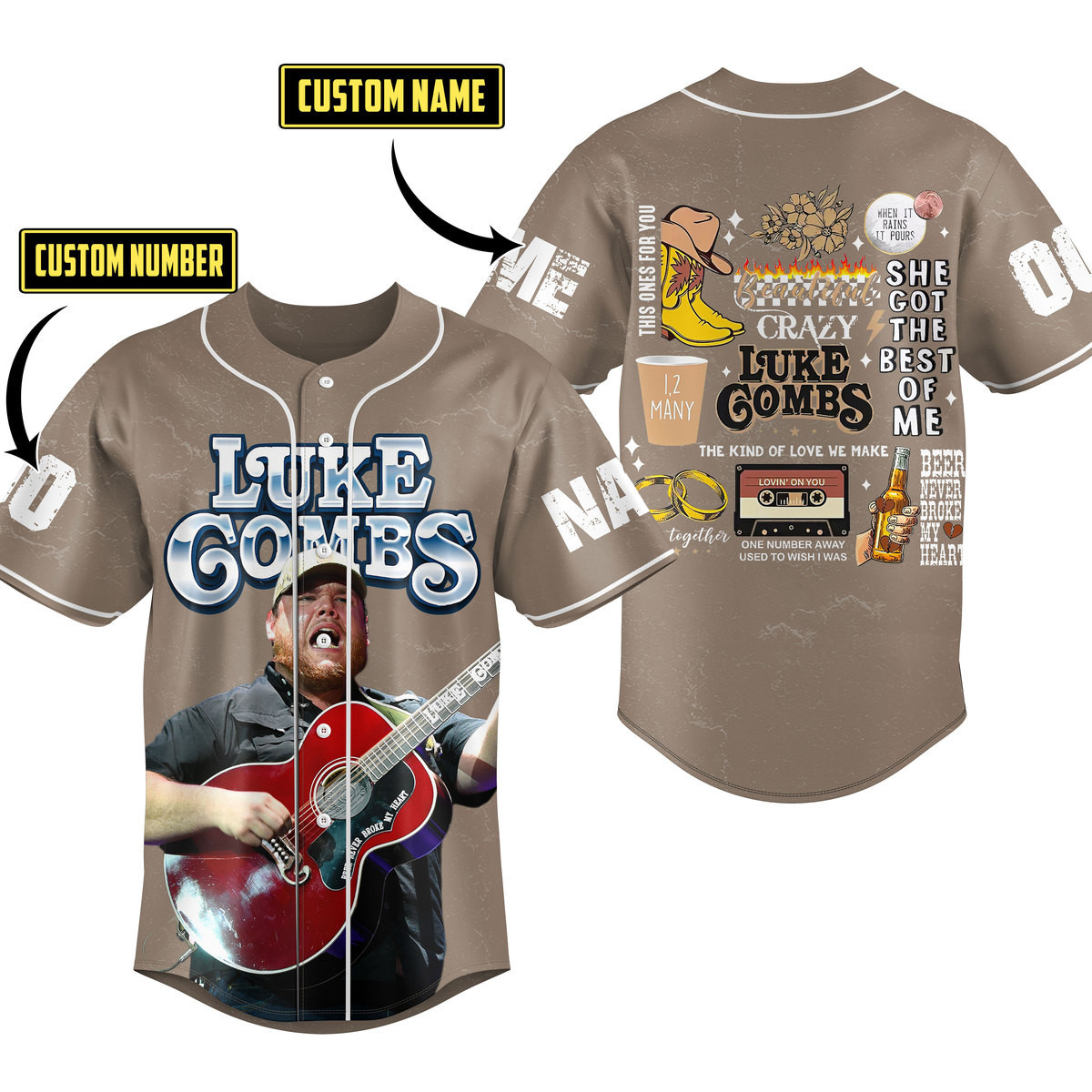 Luke Combs Baseball Jersey For Fans