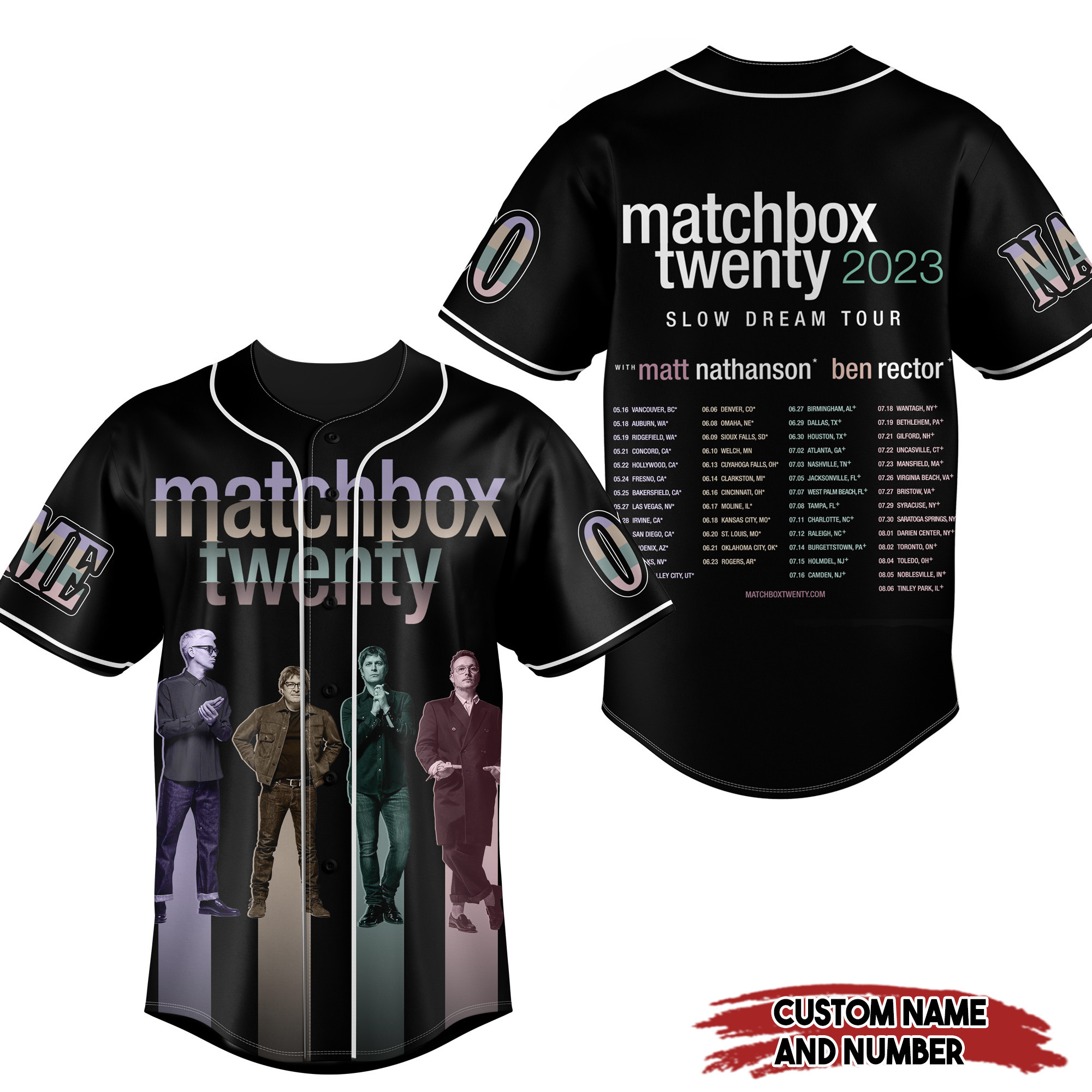 Matchbox Twenty Baseball Jersey For Fans