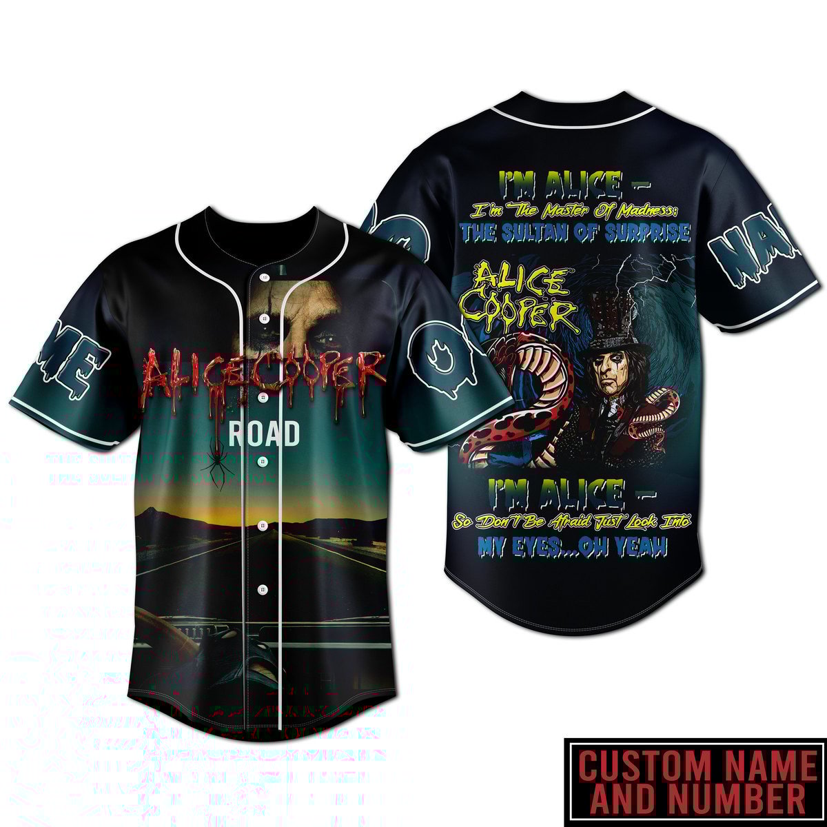 Alice Cooper Baseball Jersey For Fans