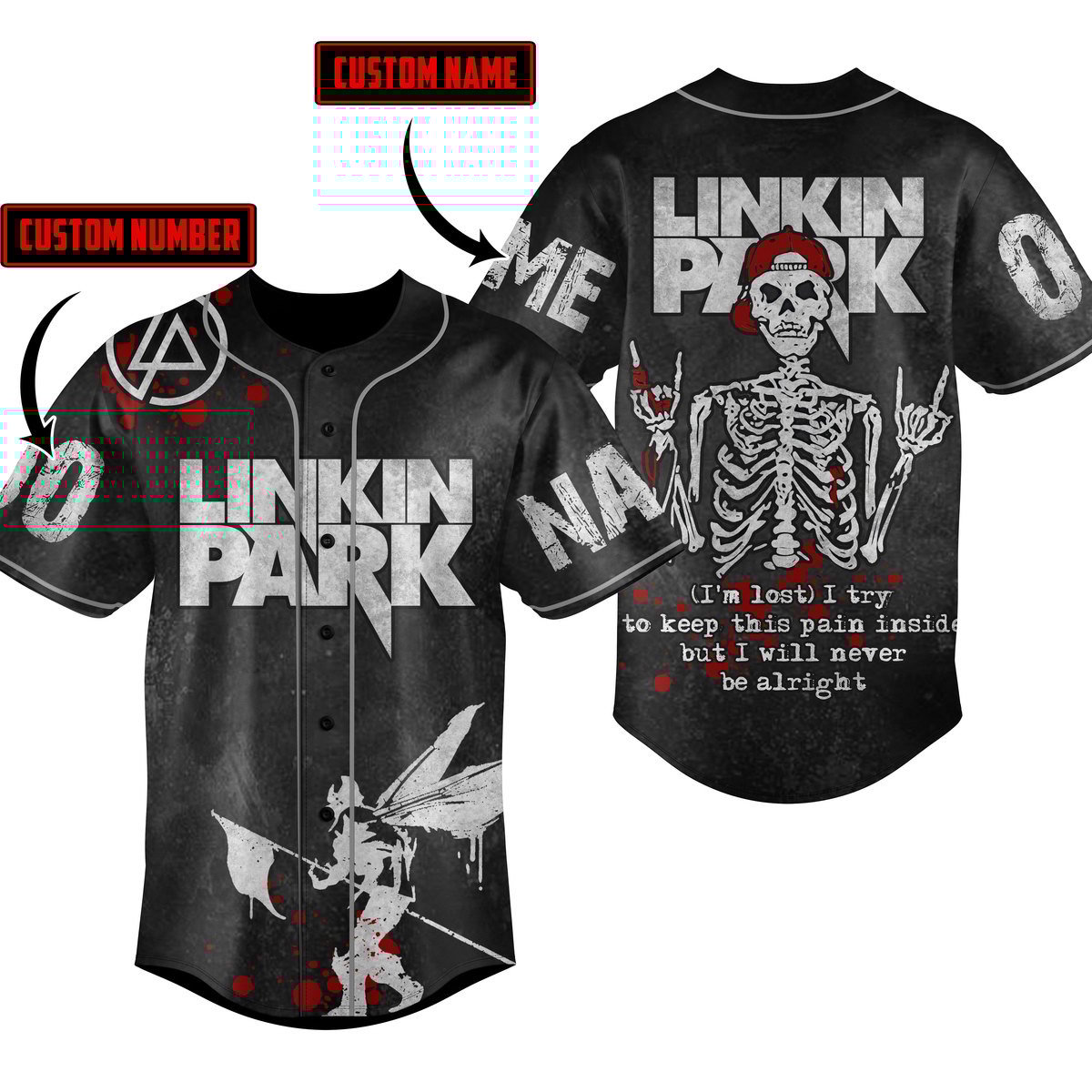 Linkin Park Baseball Jersey For Fans