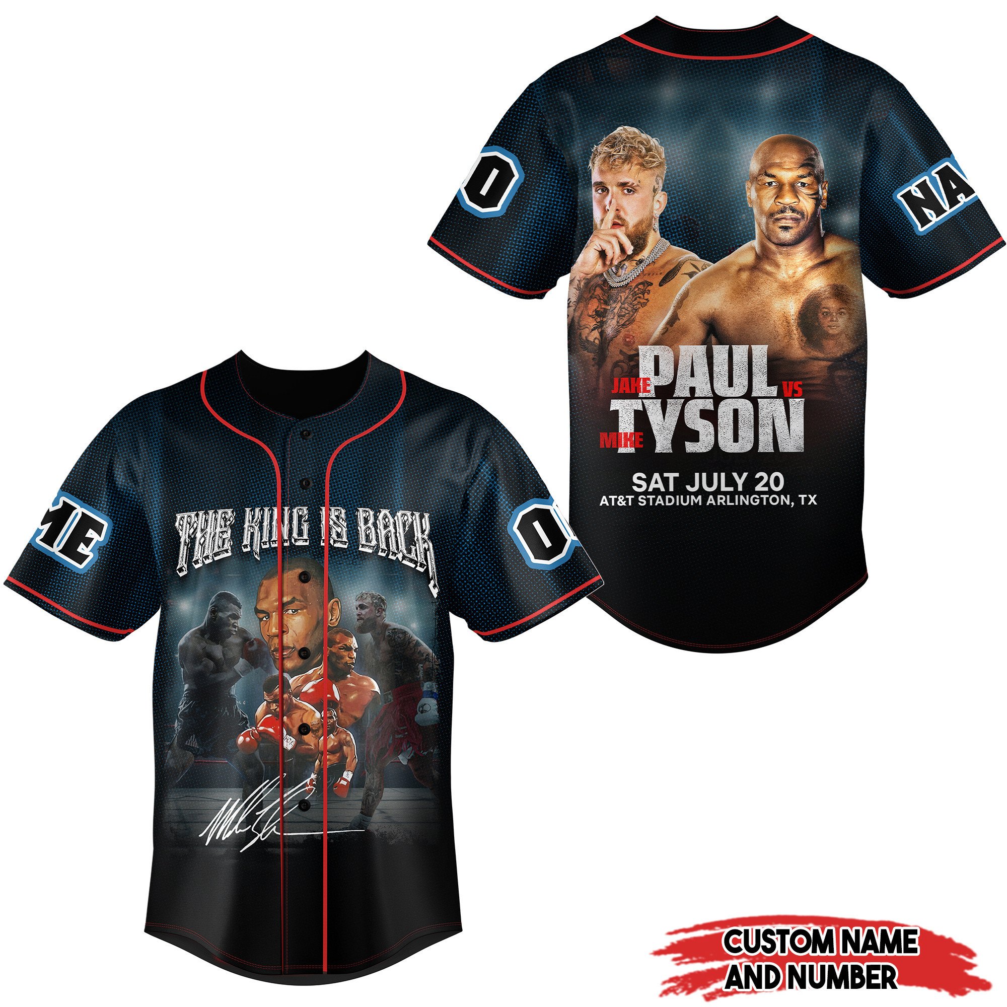 Jake Paul & Mike Tyson Baseball Jersey For Fans