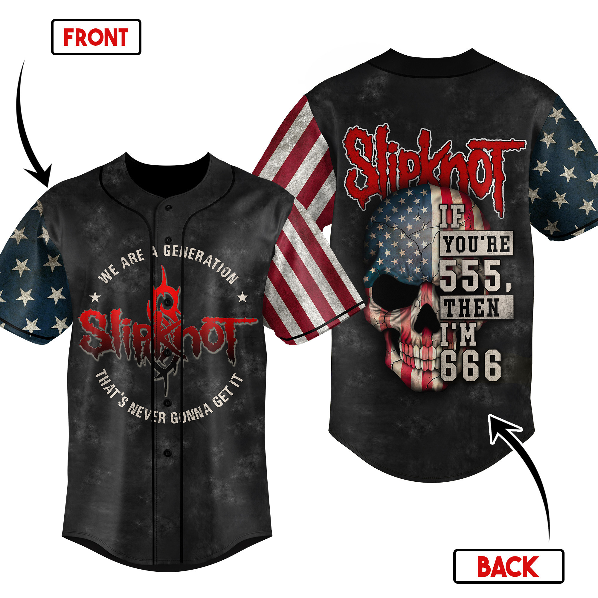 Slipknot Baseball Jersey For Fans