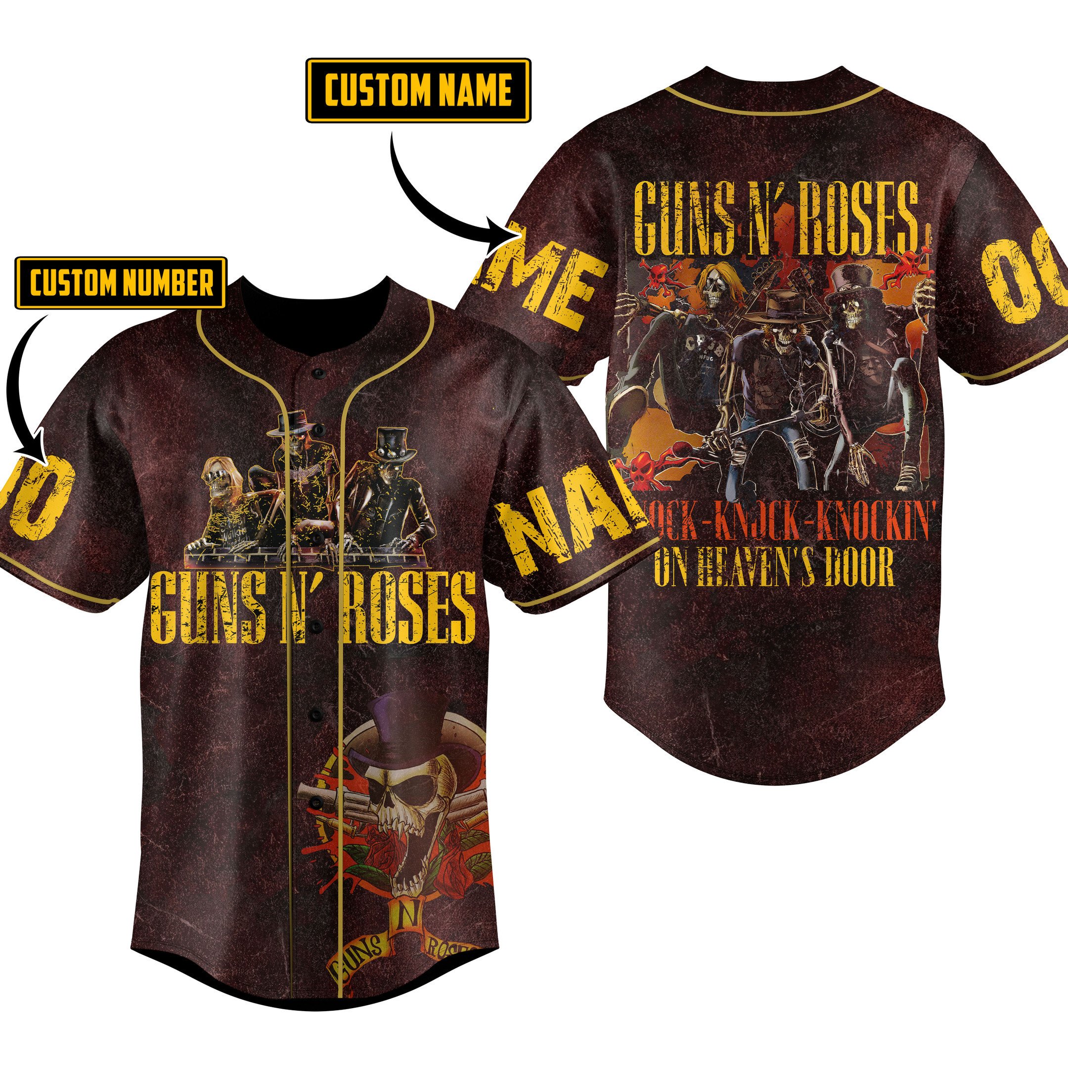 Guns N?Roses Baseball Jersey For Fans