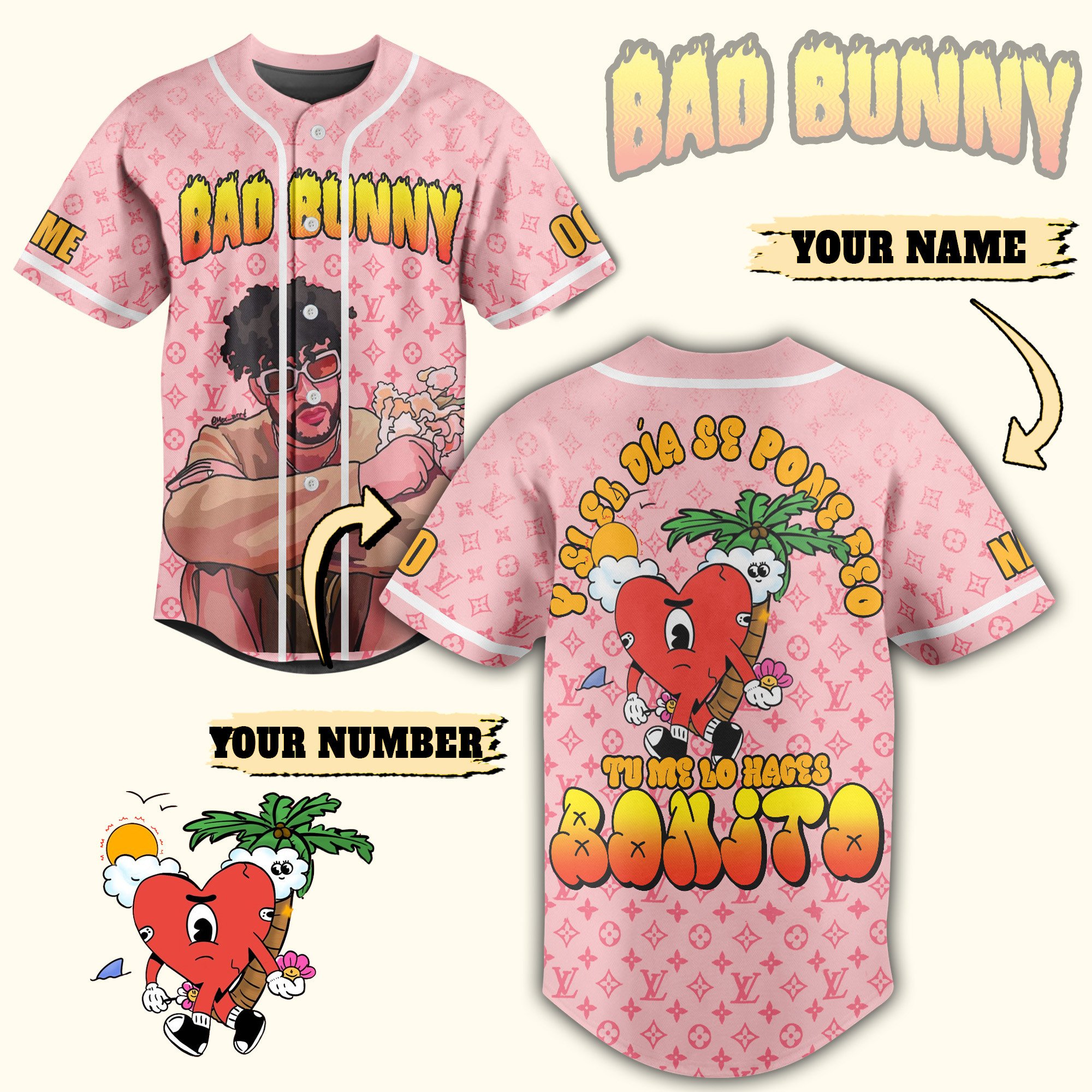 Bad Bunny Baseball Jersey For Fans