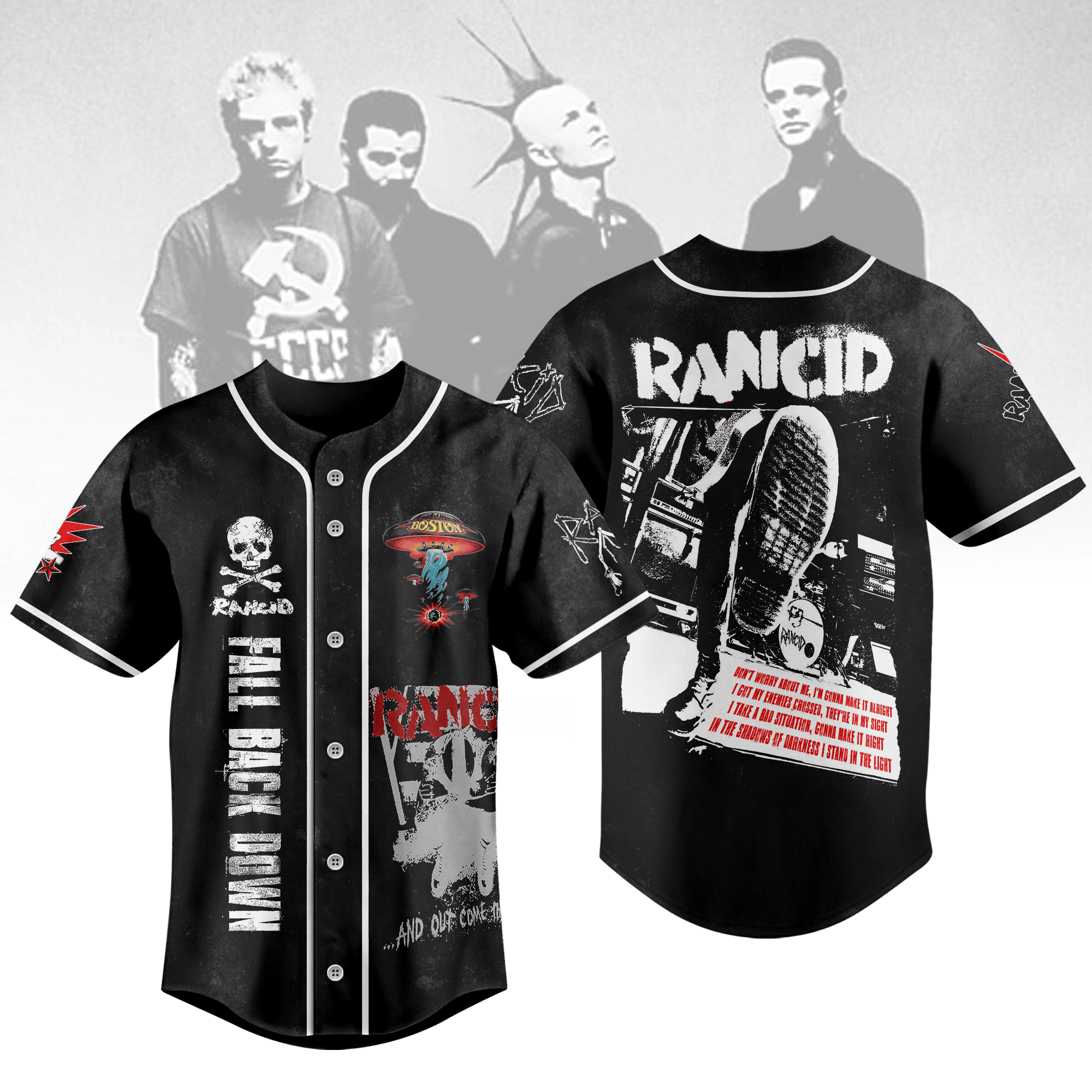 Fall Back Down Rancid Baseball Jersey For Fans