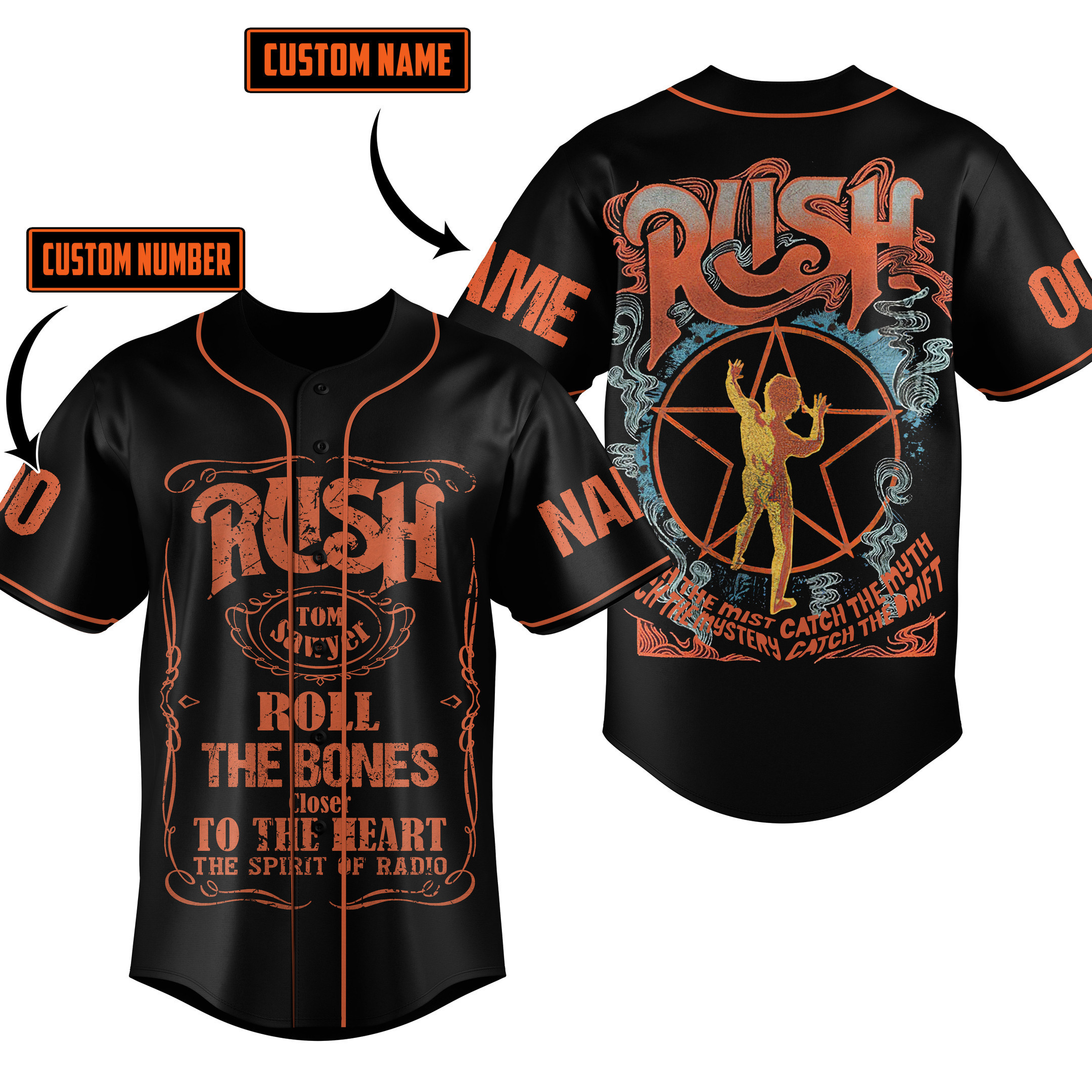 Rush Band Baseball Jersey For Fans