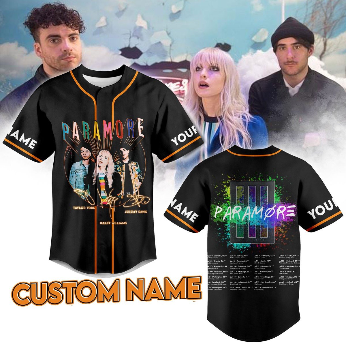 Paramore Baseball Jersey For Fans