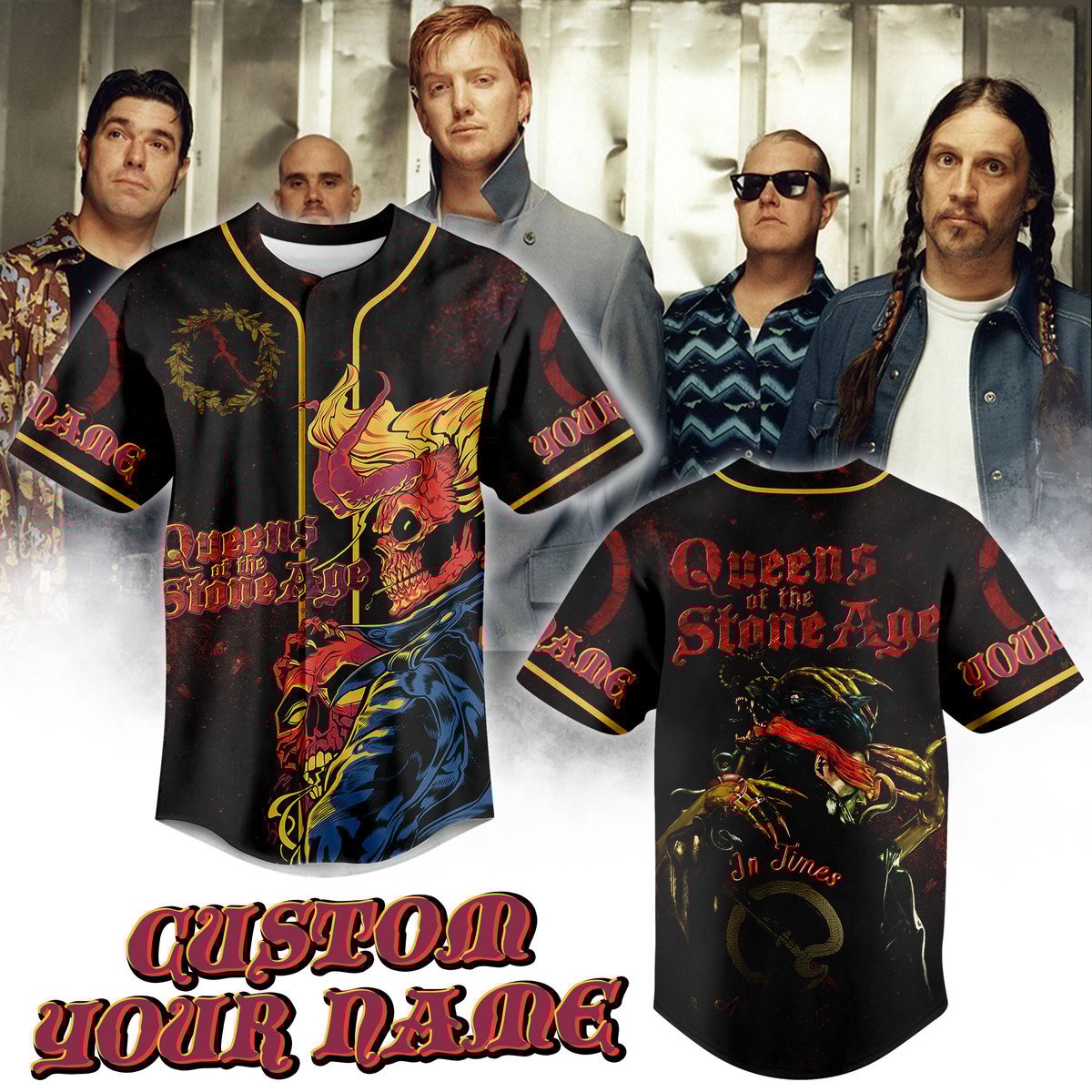 Queens Of The Stone Age Baseball Jersey For Fans