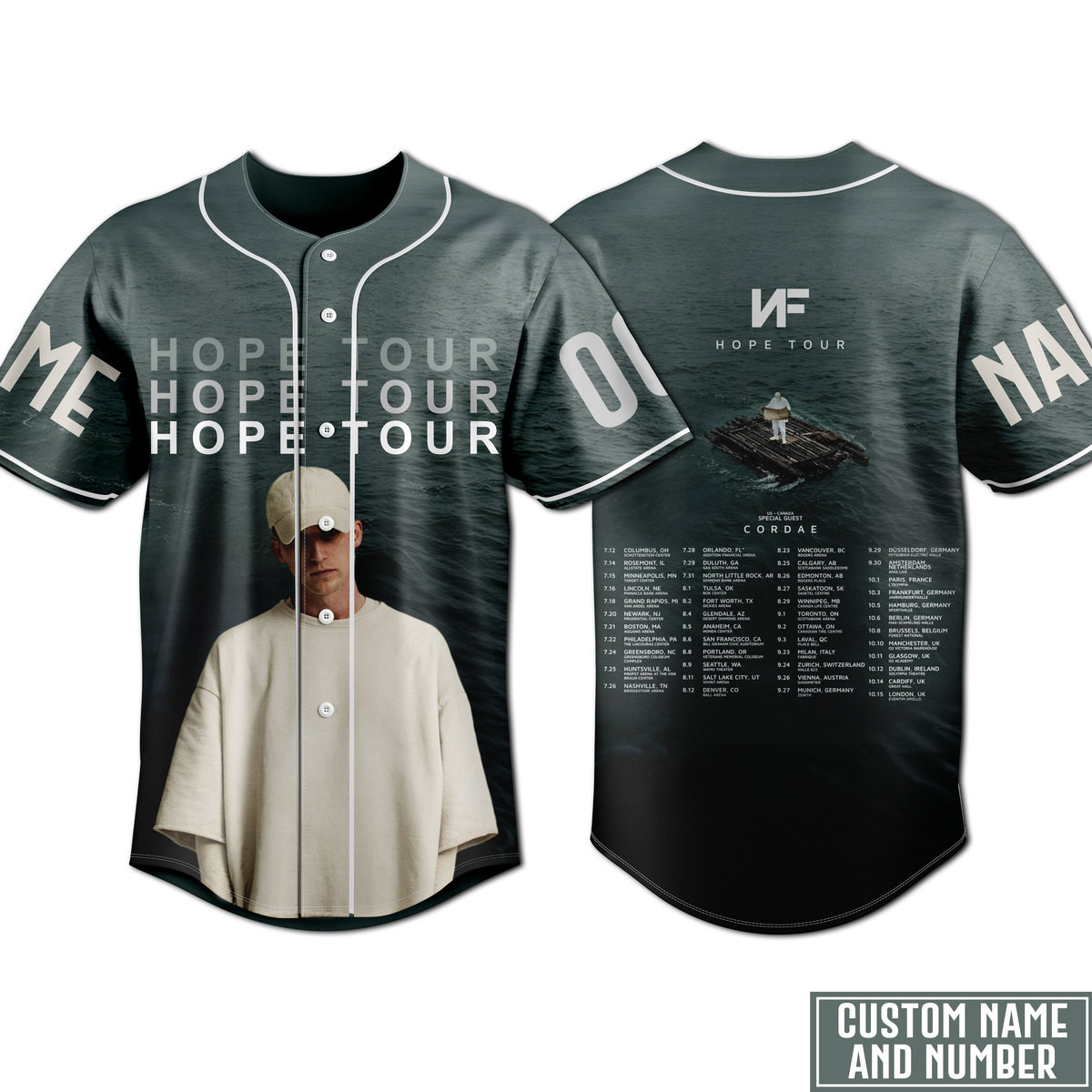 Nf Hope Tour Baseball Jersey For Fans
