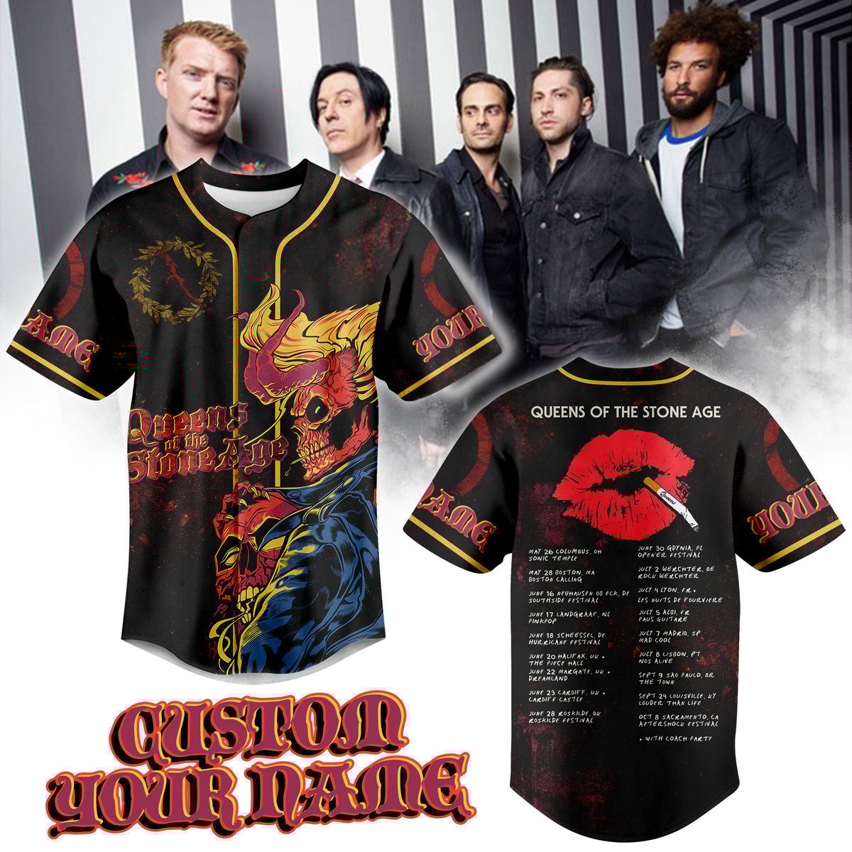 Queens Of The Stone Age Baseball Jersey For Fans