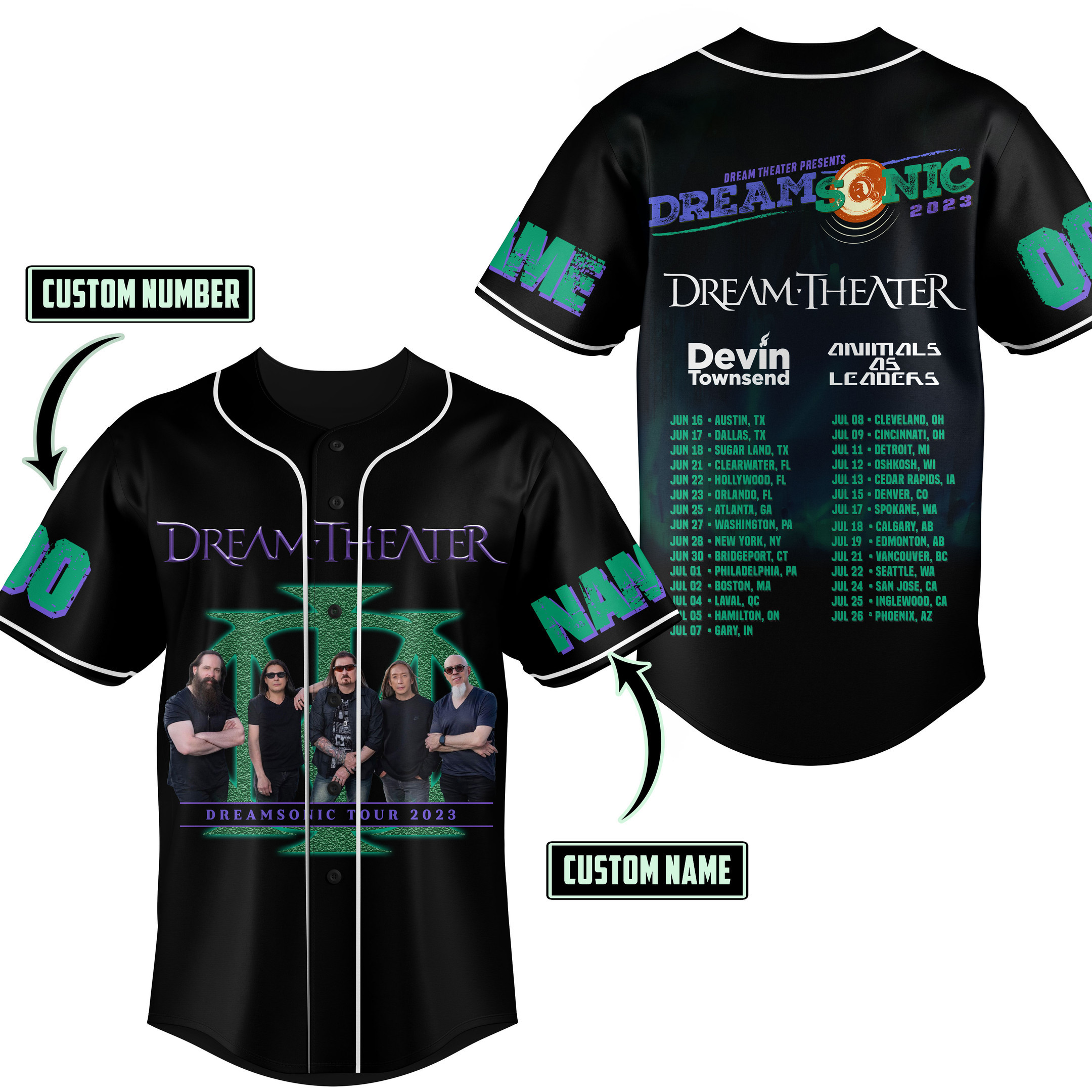Dream Theater Baseball Jersey For Fans