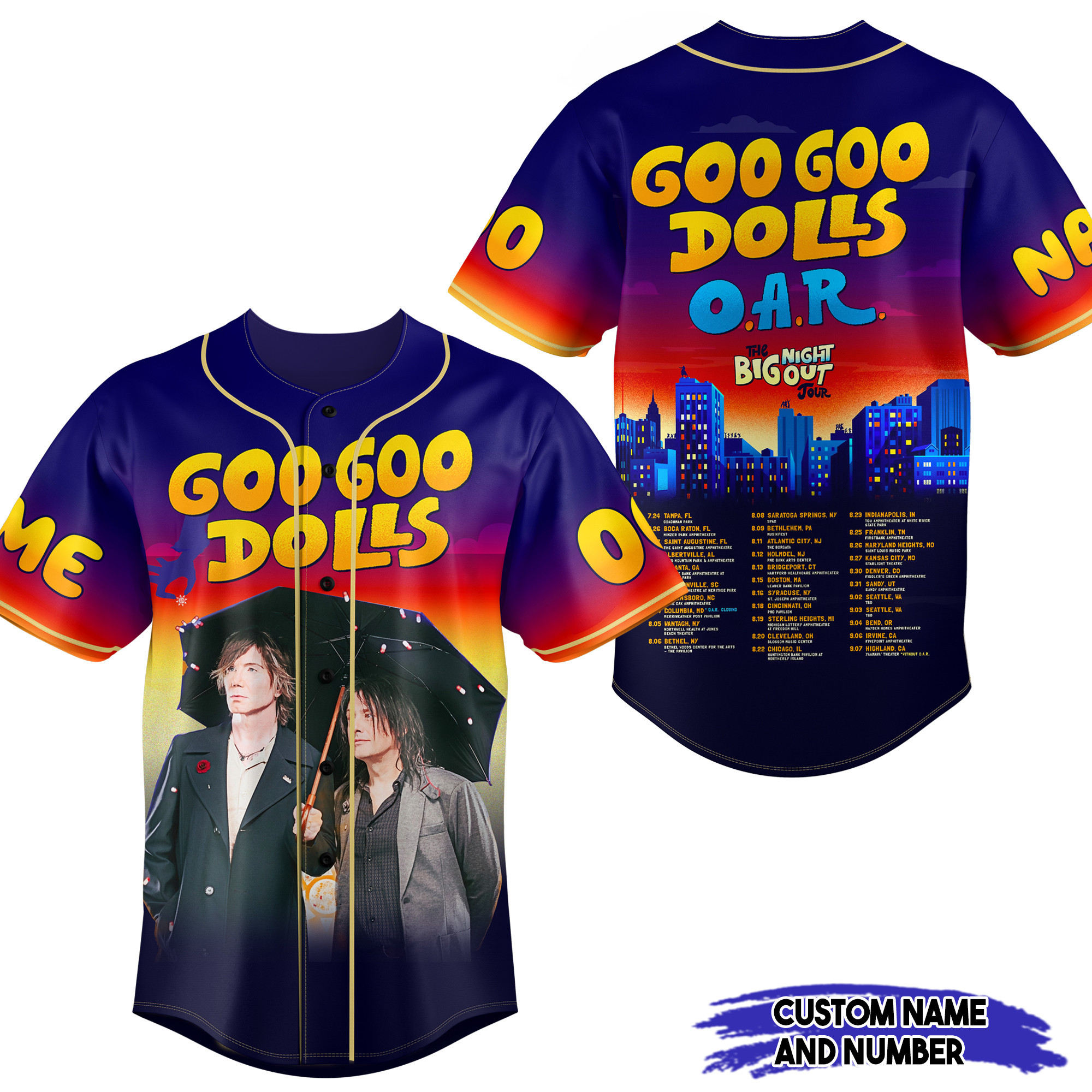 Goo Goo Dolls Baseball Jersey For Fans